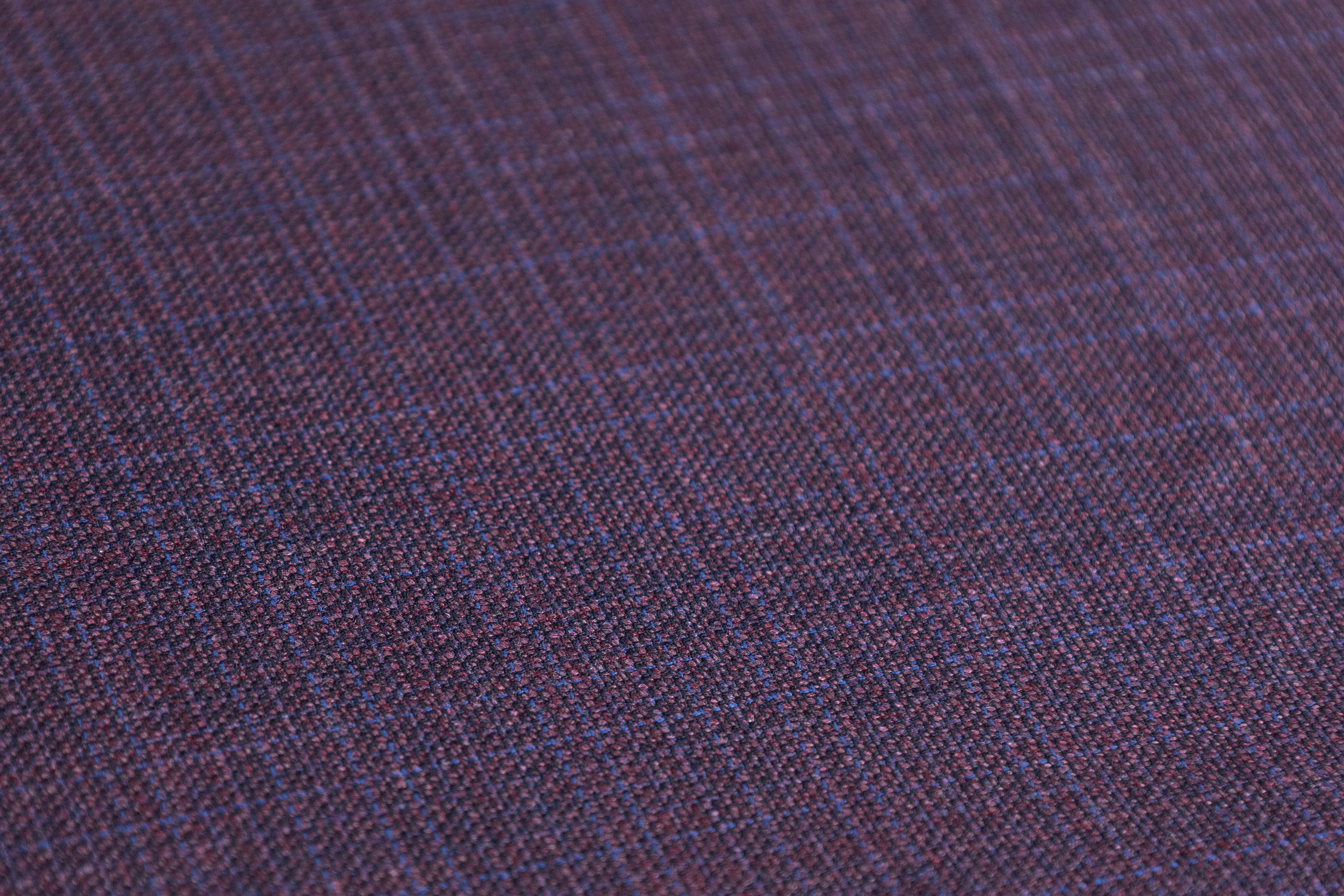 Reda - Italian Wool Suiting - Burgundy / Blue