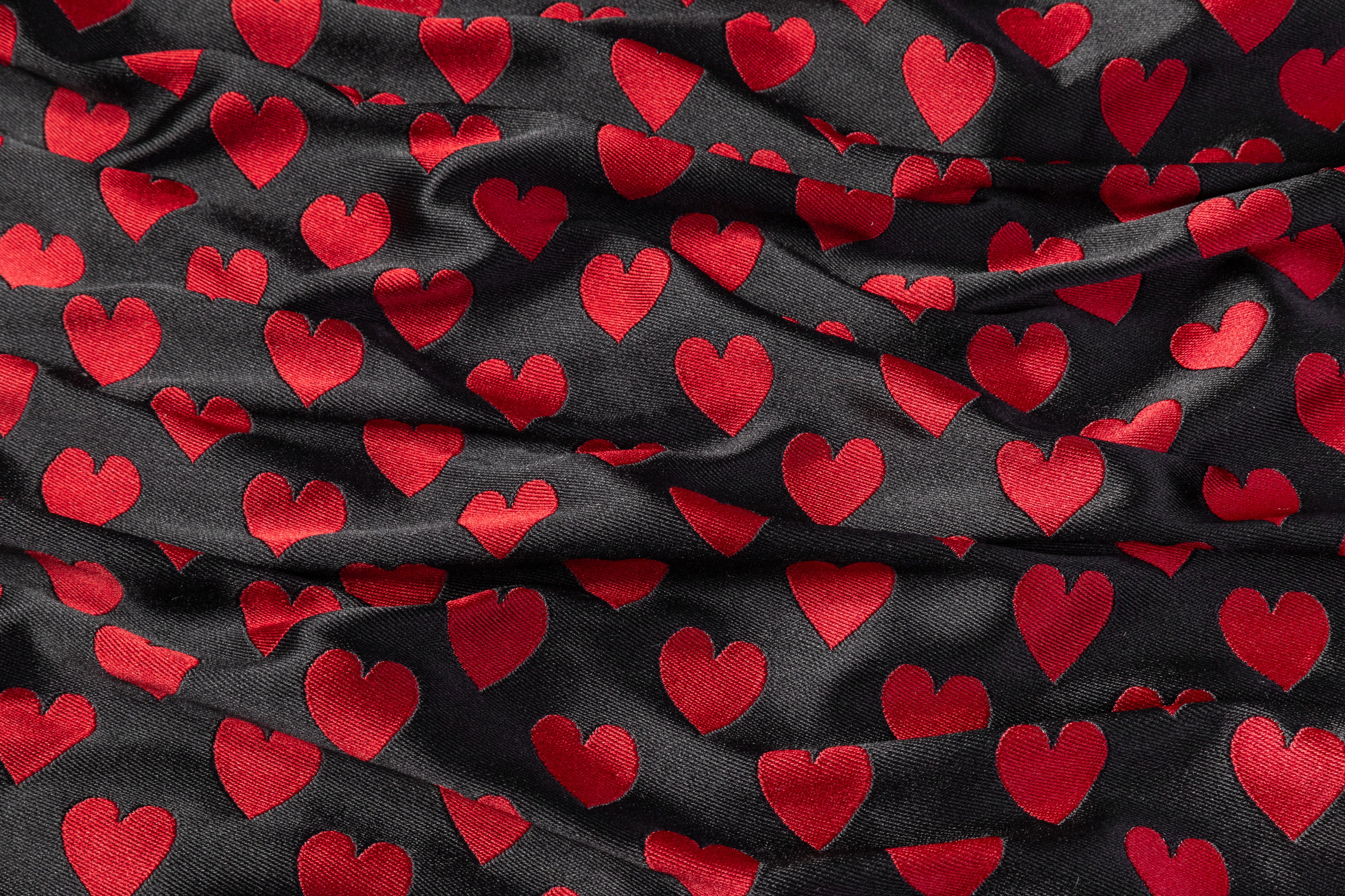 Valentine's Brocade - Black / Red