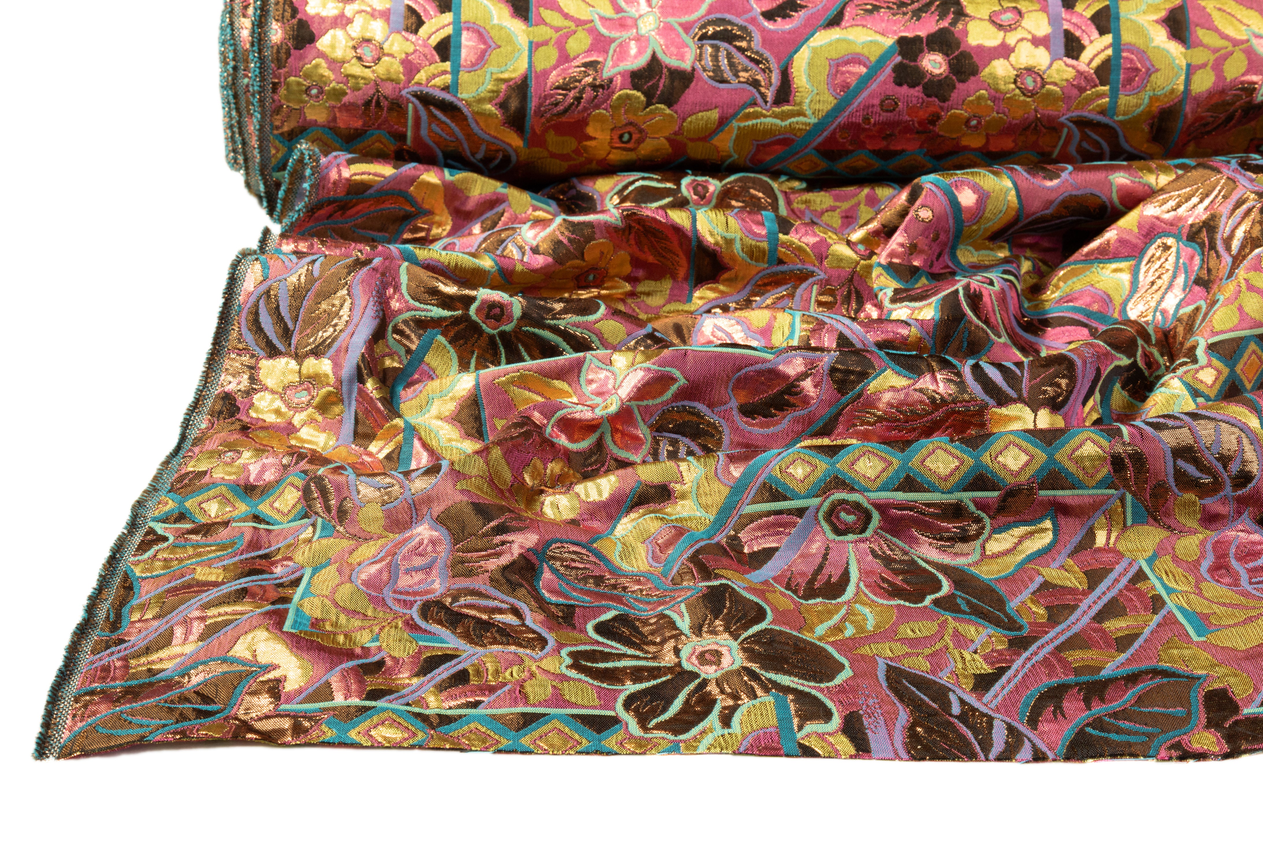 Floral Metallic Italian Brocade - Multicolor