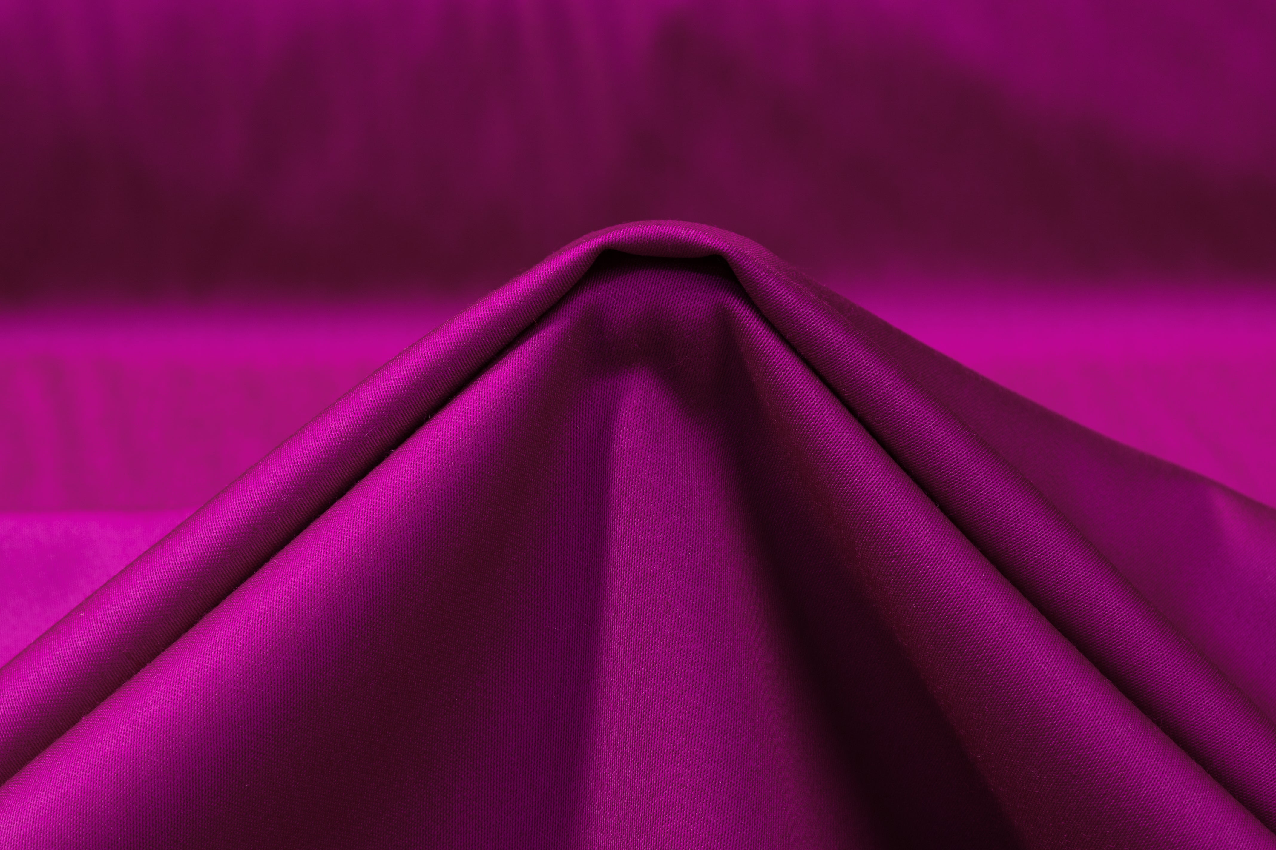 Italian Satin Faille Stretch Wool - Dark Fuchsia