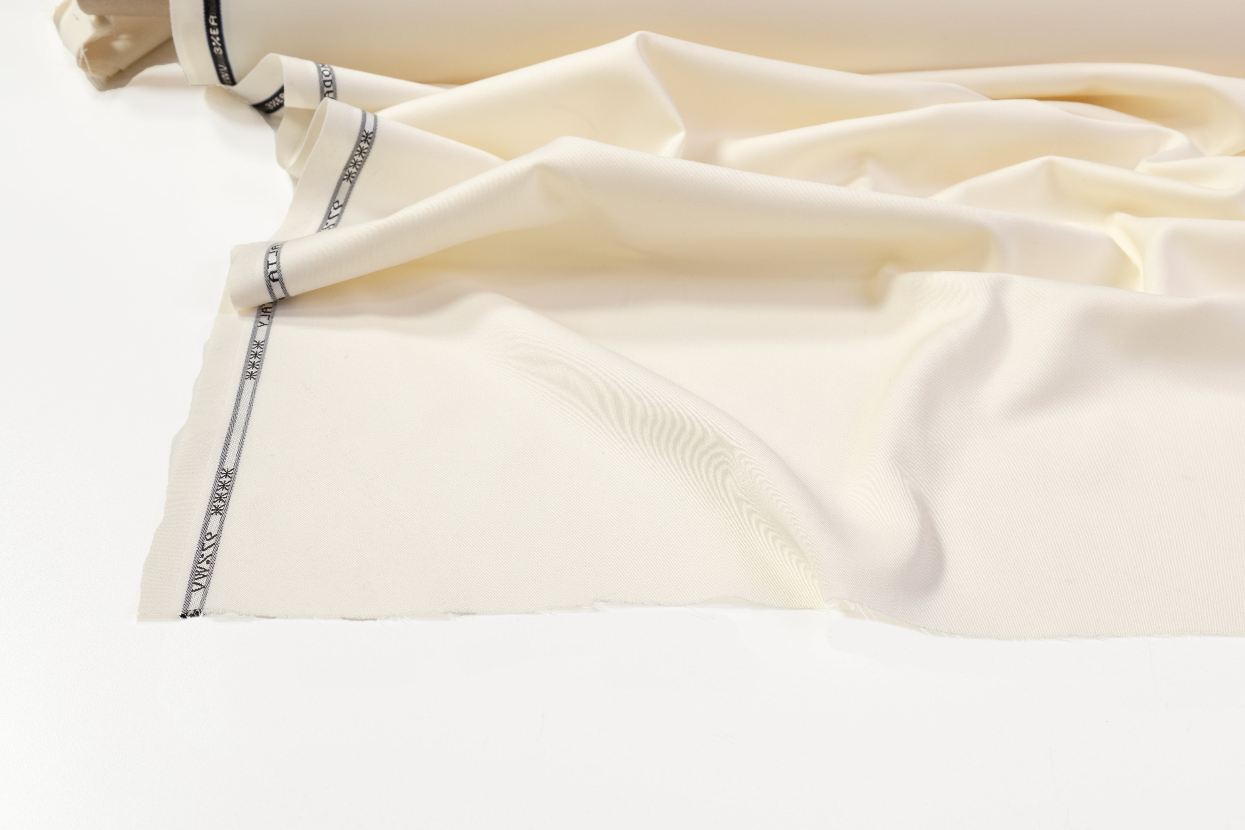 Italian Satin Faille Stretch Wool - Off White
