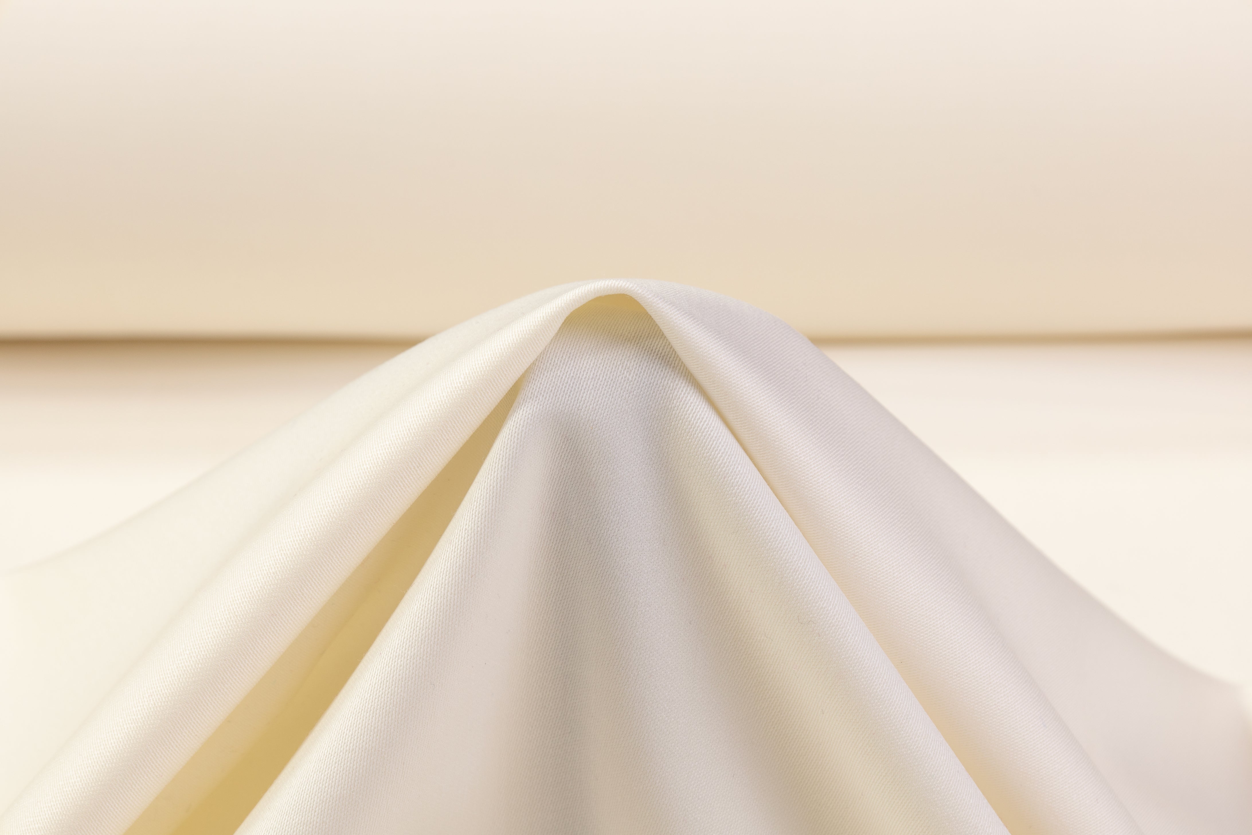 Italian Satin Faille Stretch Wool - Off White