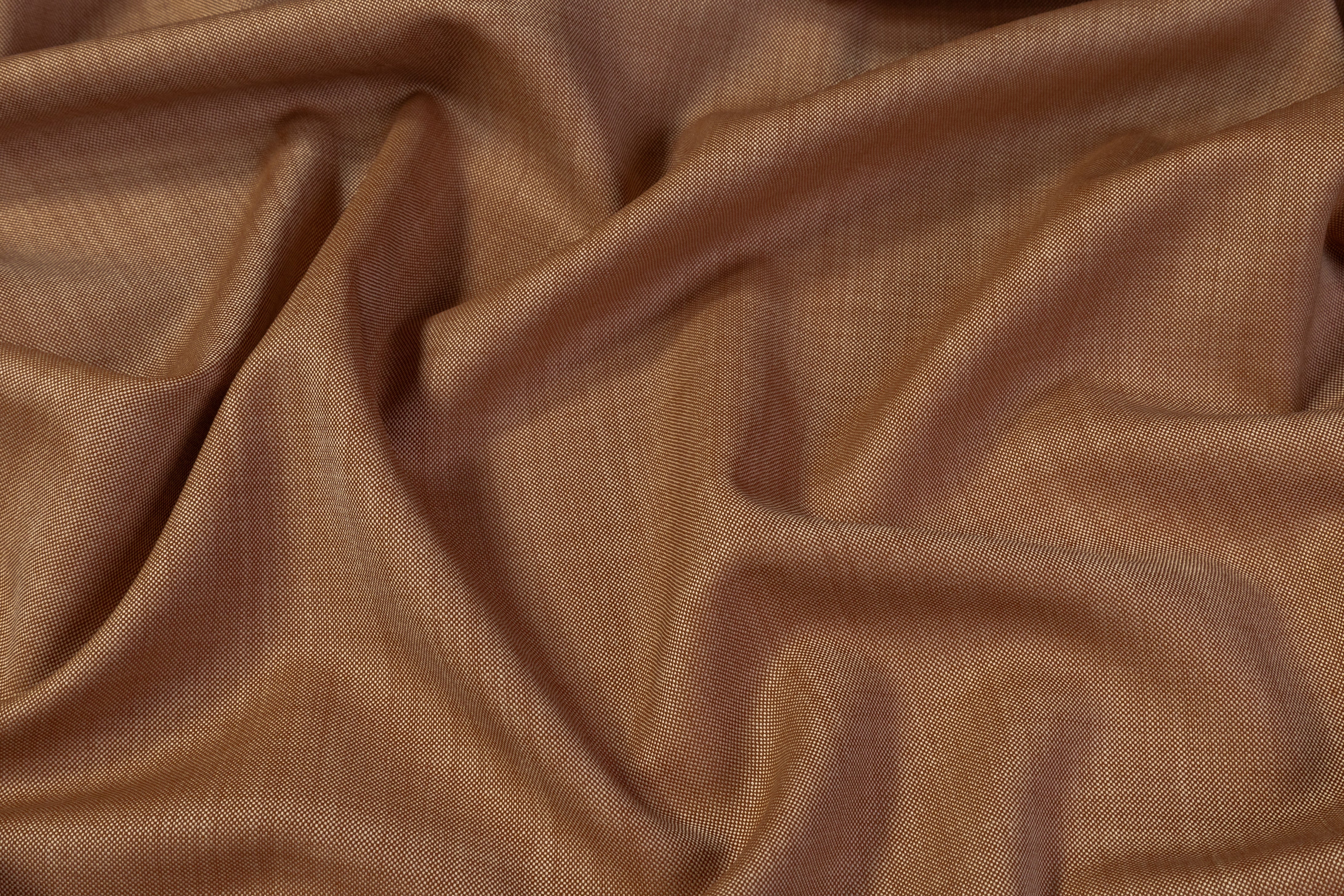 Piacenza - Two Tone Italian Wool Suiting - Honey Brown