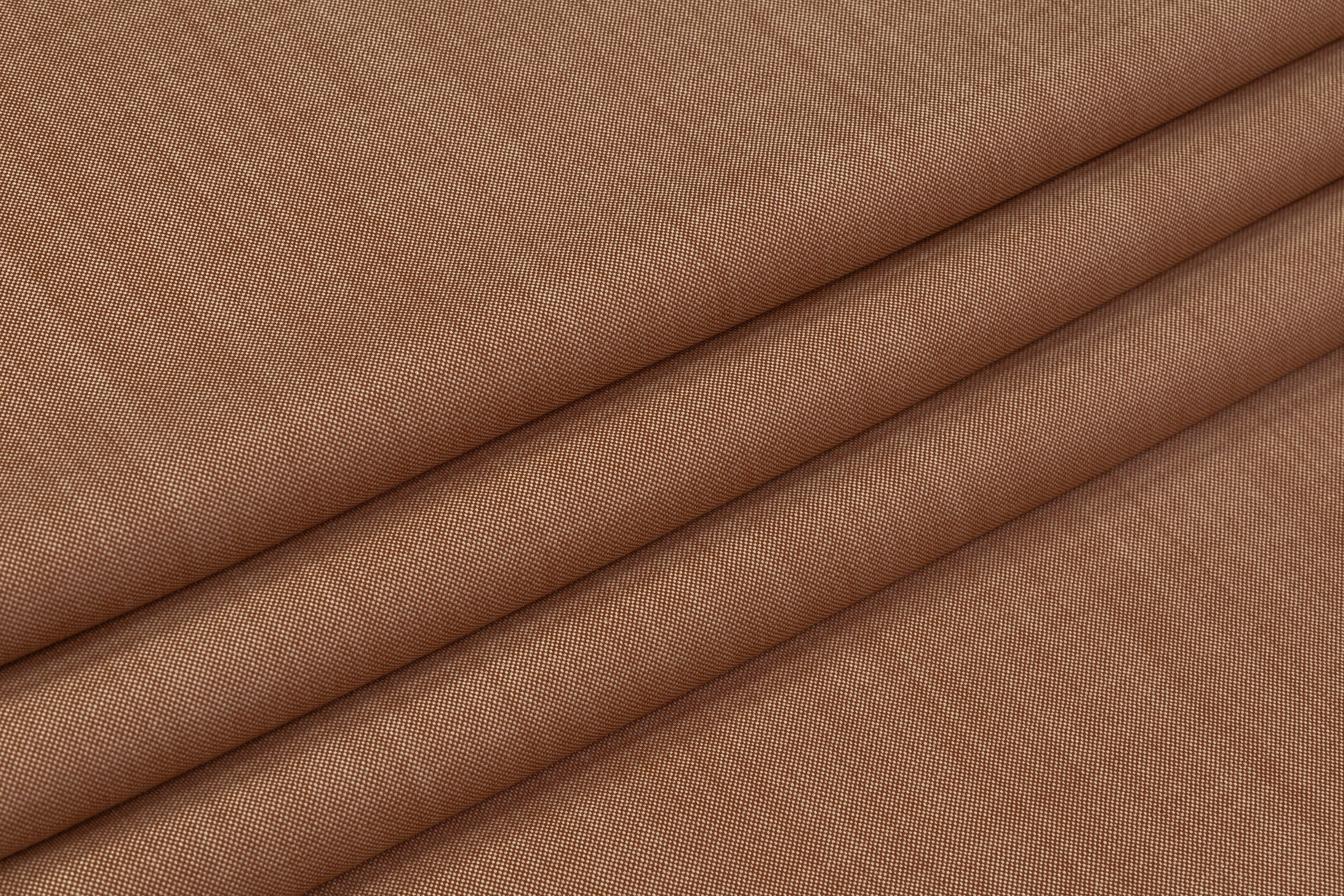 Piacenza - Two Tone Italian Wool Suiting - Honey Brown