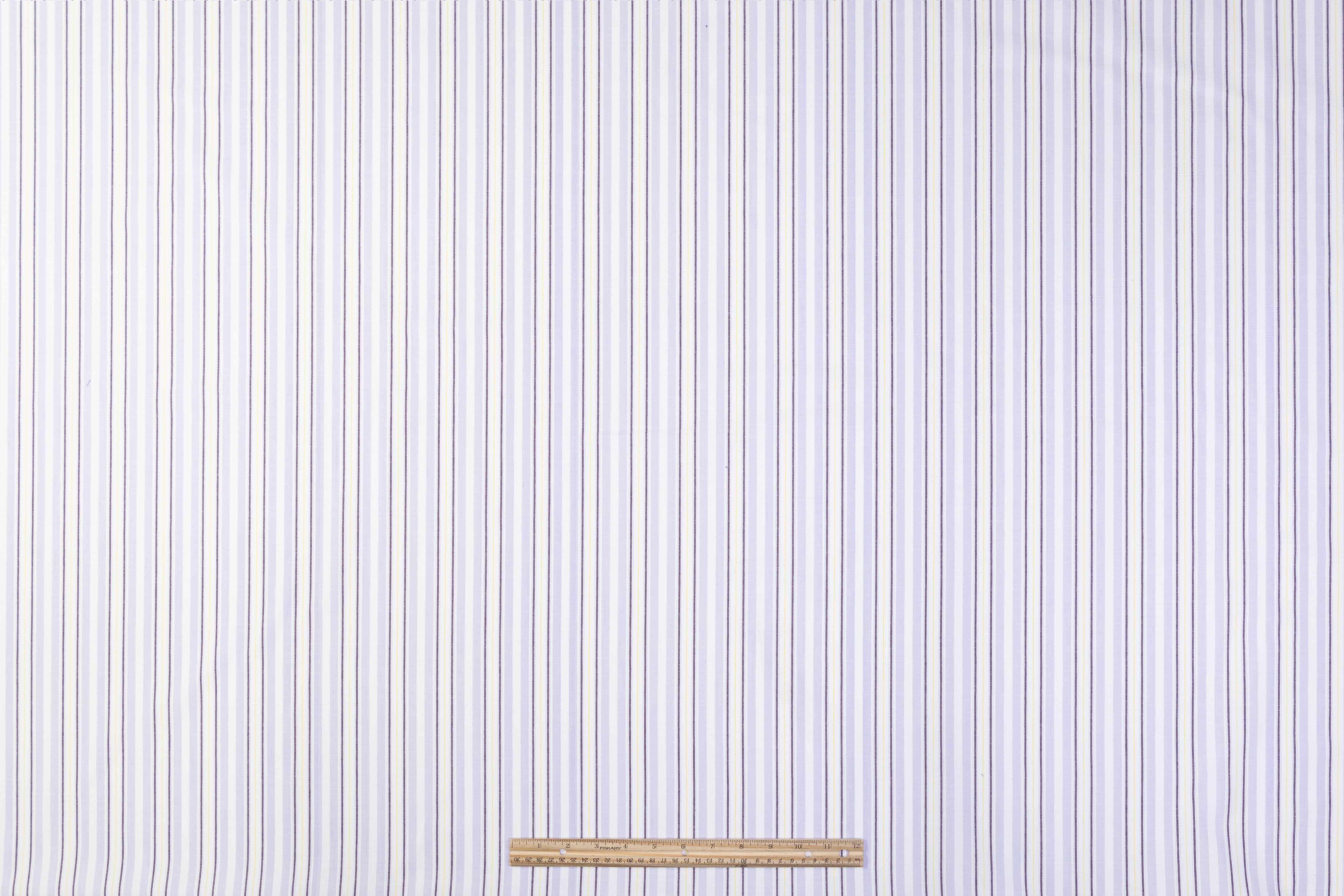Striped Italian Linen - Lilac / Yellow / White