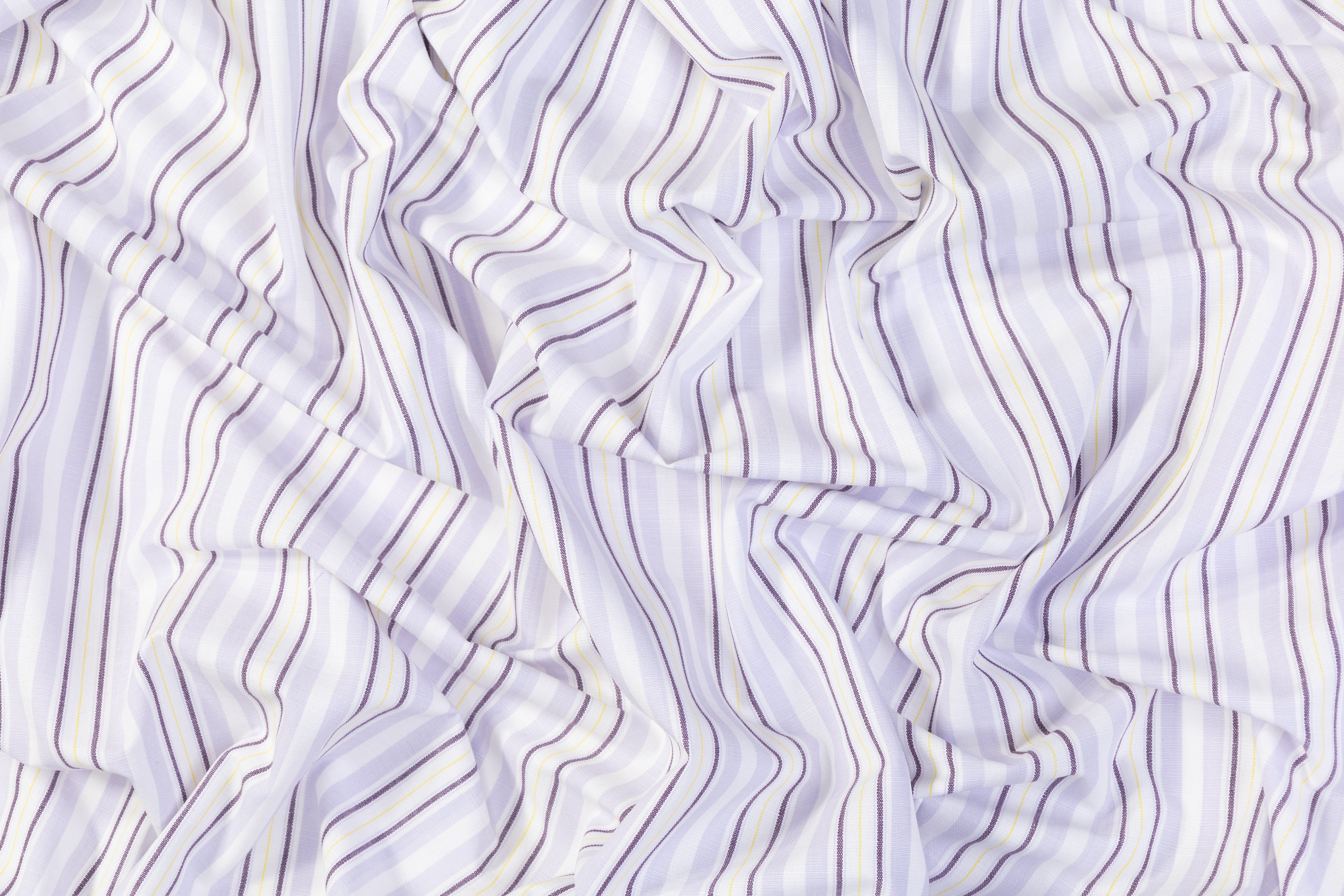 Striped Italian Linen - Lilac / Yellow / White