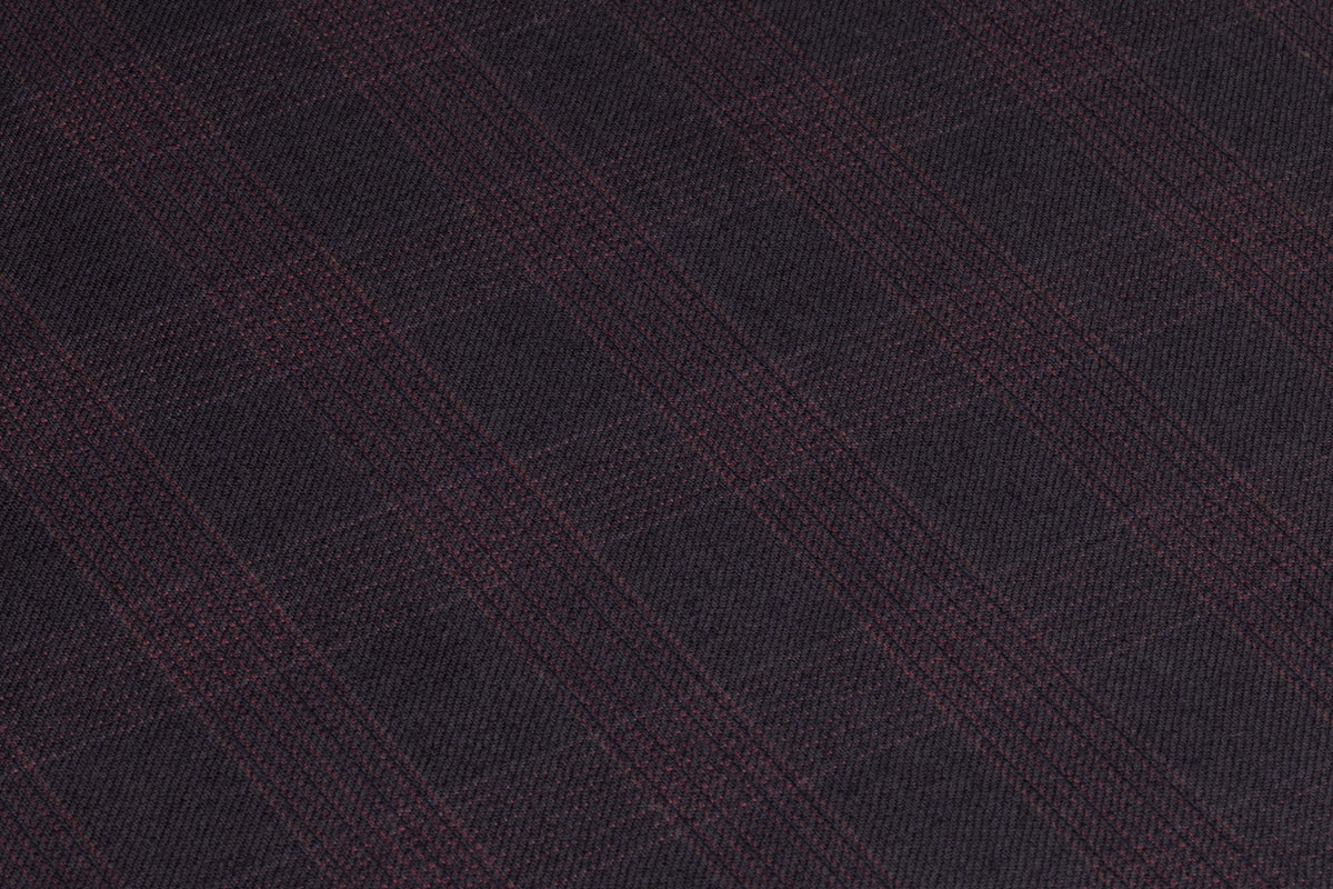 Reda - Checked Italian Wool Suiting - Midnight Navy / Plum