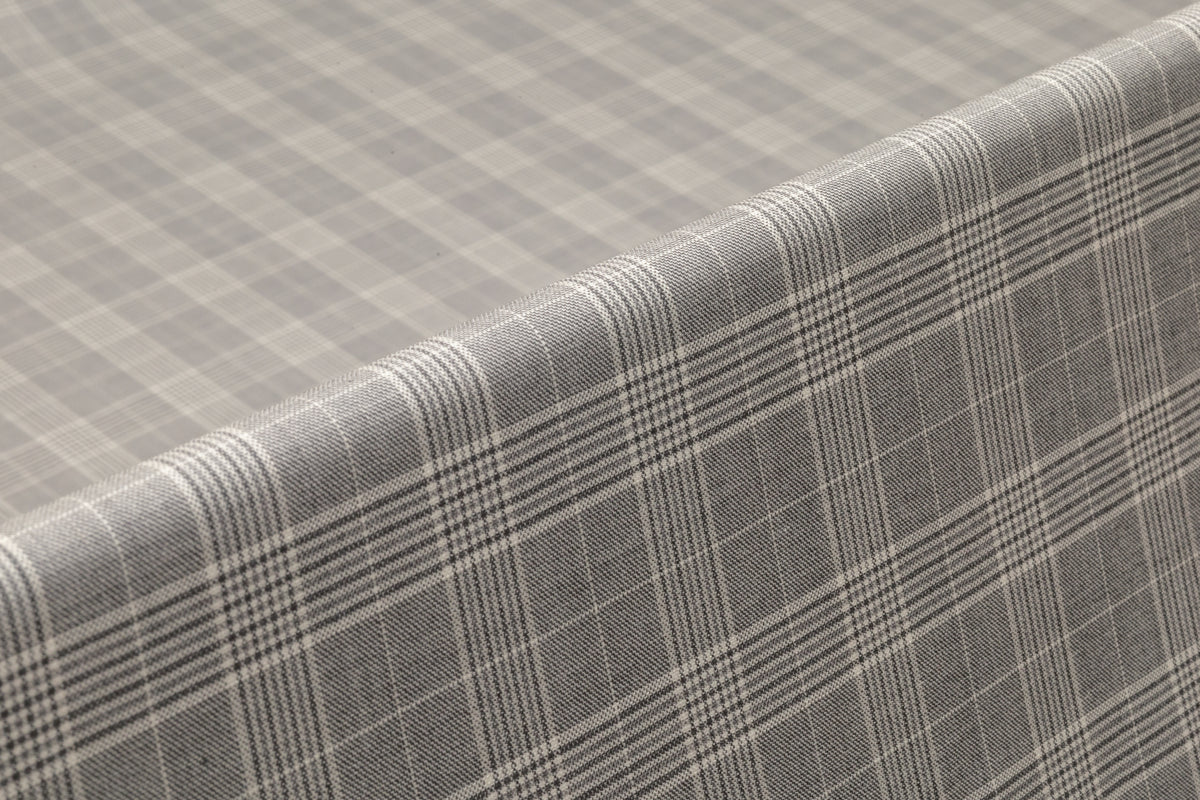 Guabello - Checked Italian Super 150s Wool Suiting - Gray