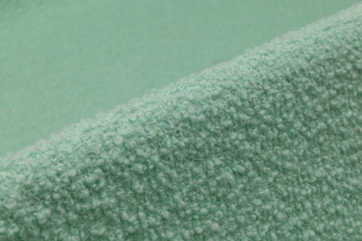 Italian Wool Tweed Bouclé - Mint Green