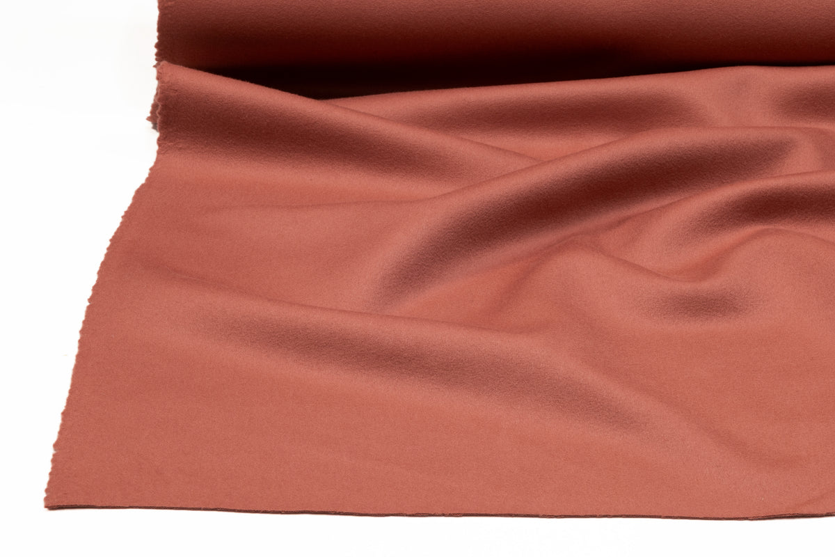 Colombo - Double Faced Italian Wool Cashmere Coating - Dusty Salmon