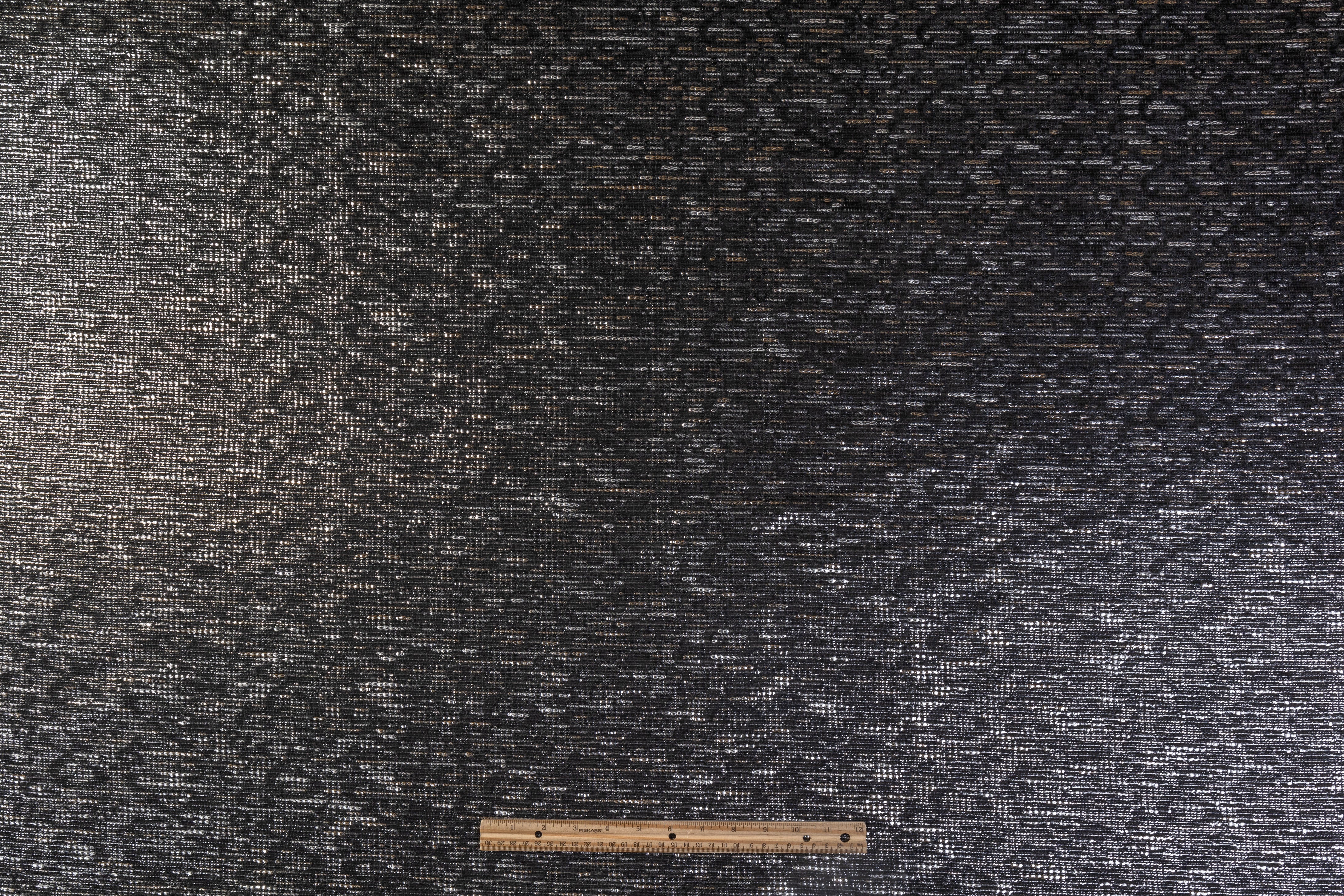 Laminated Italian Tweed - Silver / Gray
