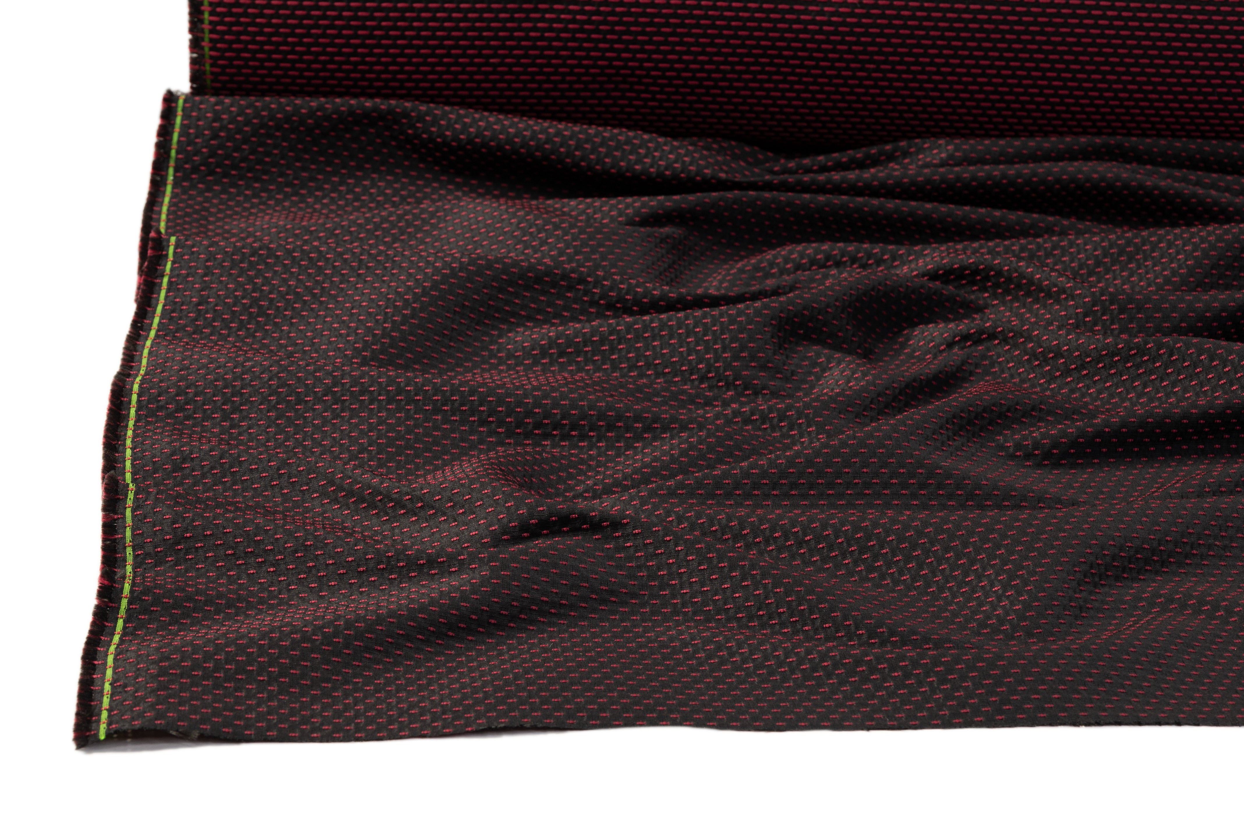 Italian Poly Cotton Brocade - Red