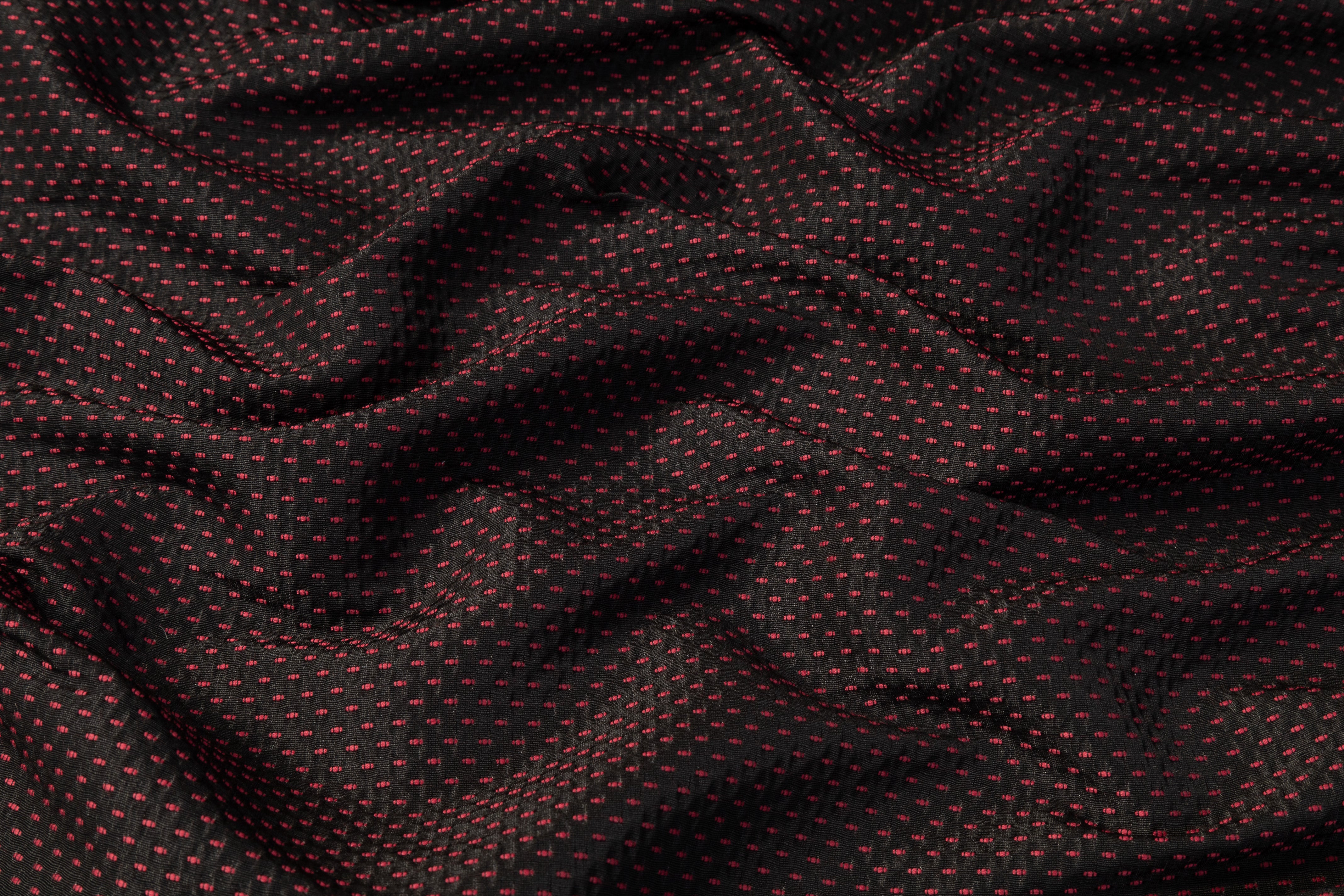 Italian Poly Cotton Brocade - Red