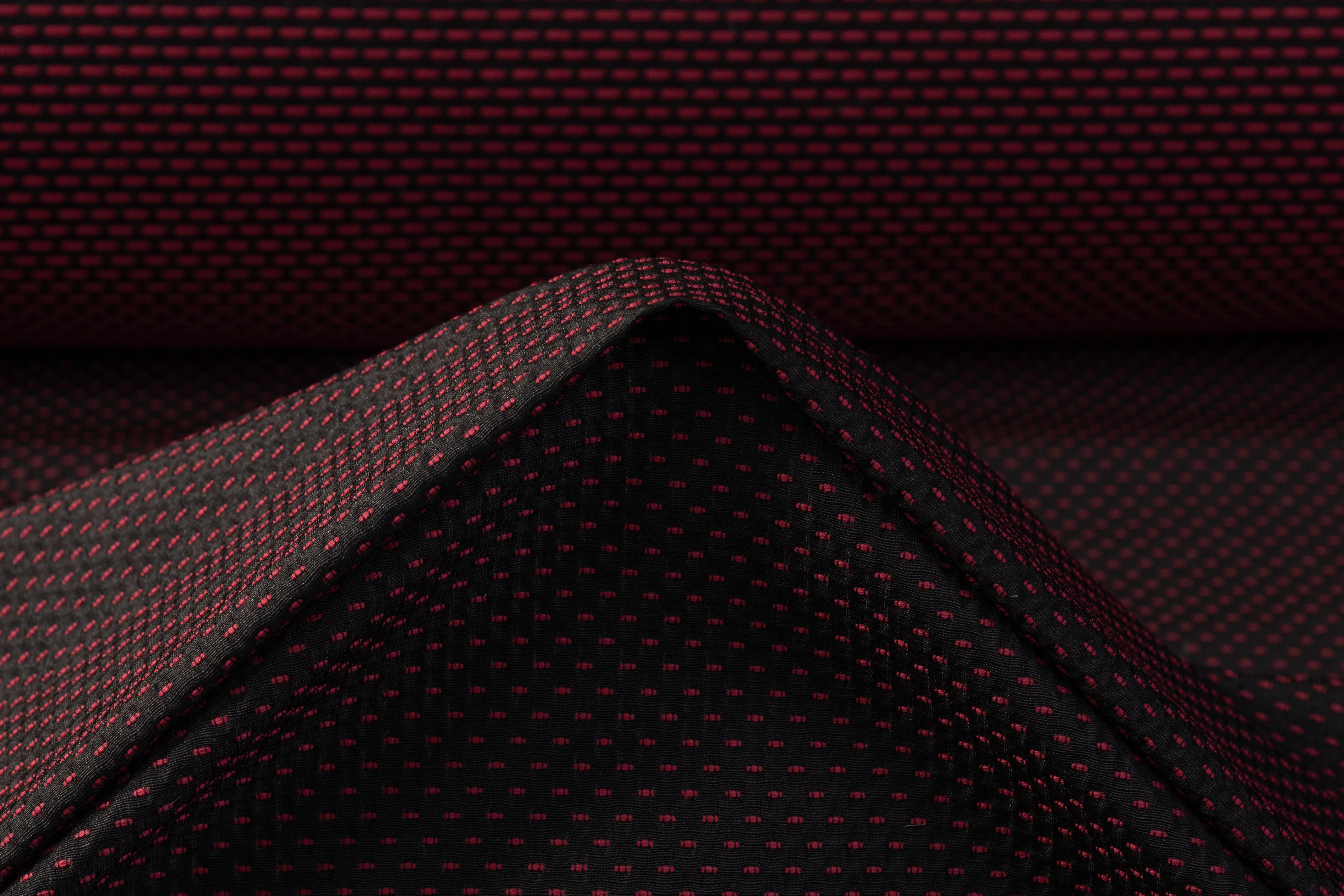 Italian Poly Cotton Brocade - Red