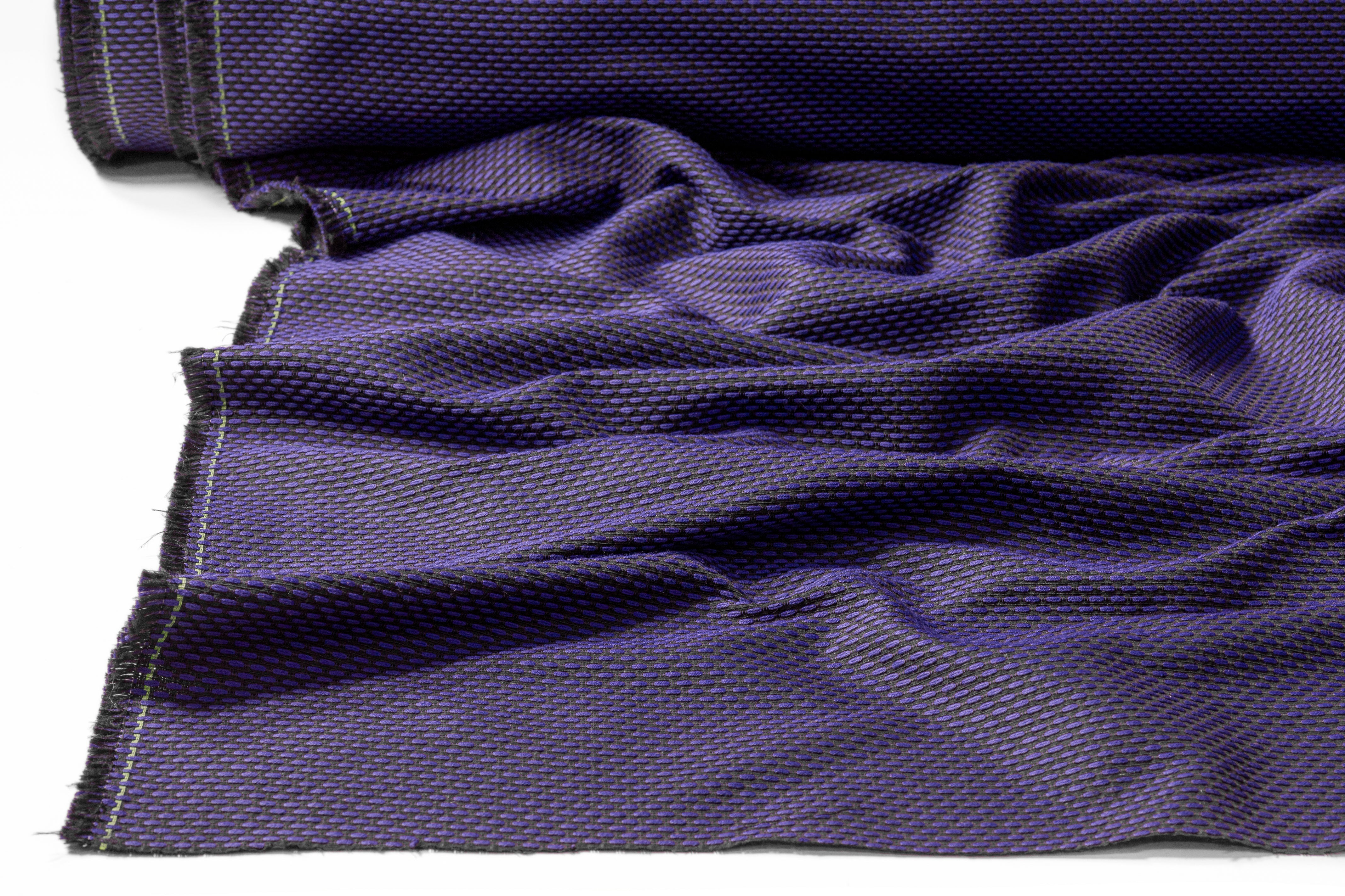 Italian Poly Cotton Brocade - Blue