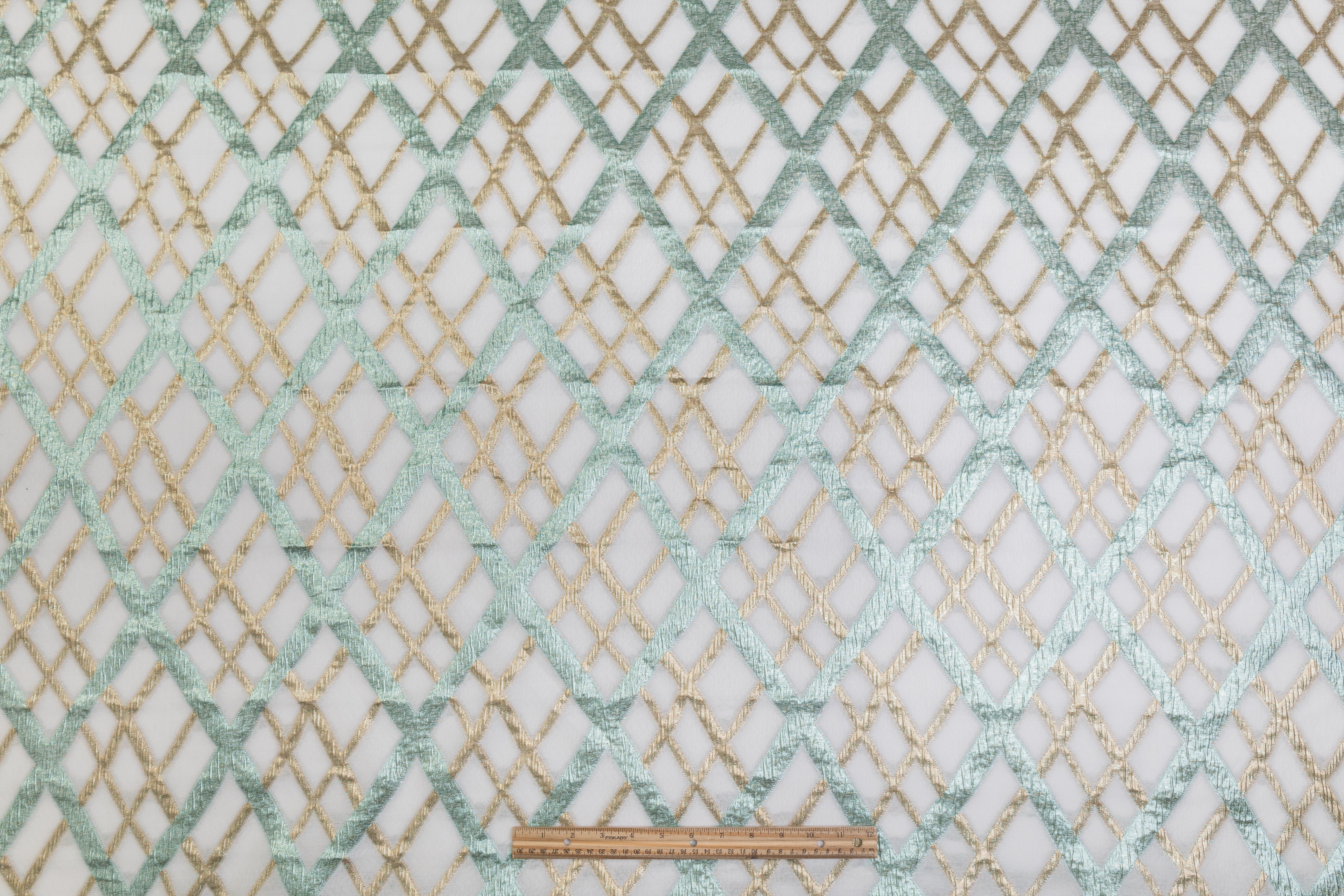 Metallic Fil Coupé - Green / Gold / White