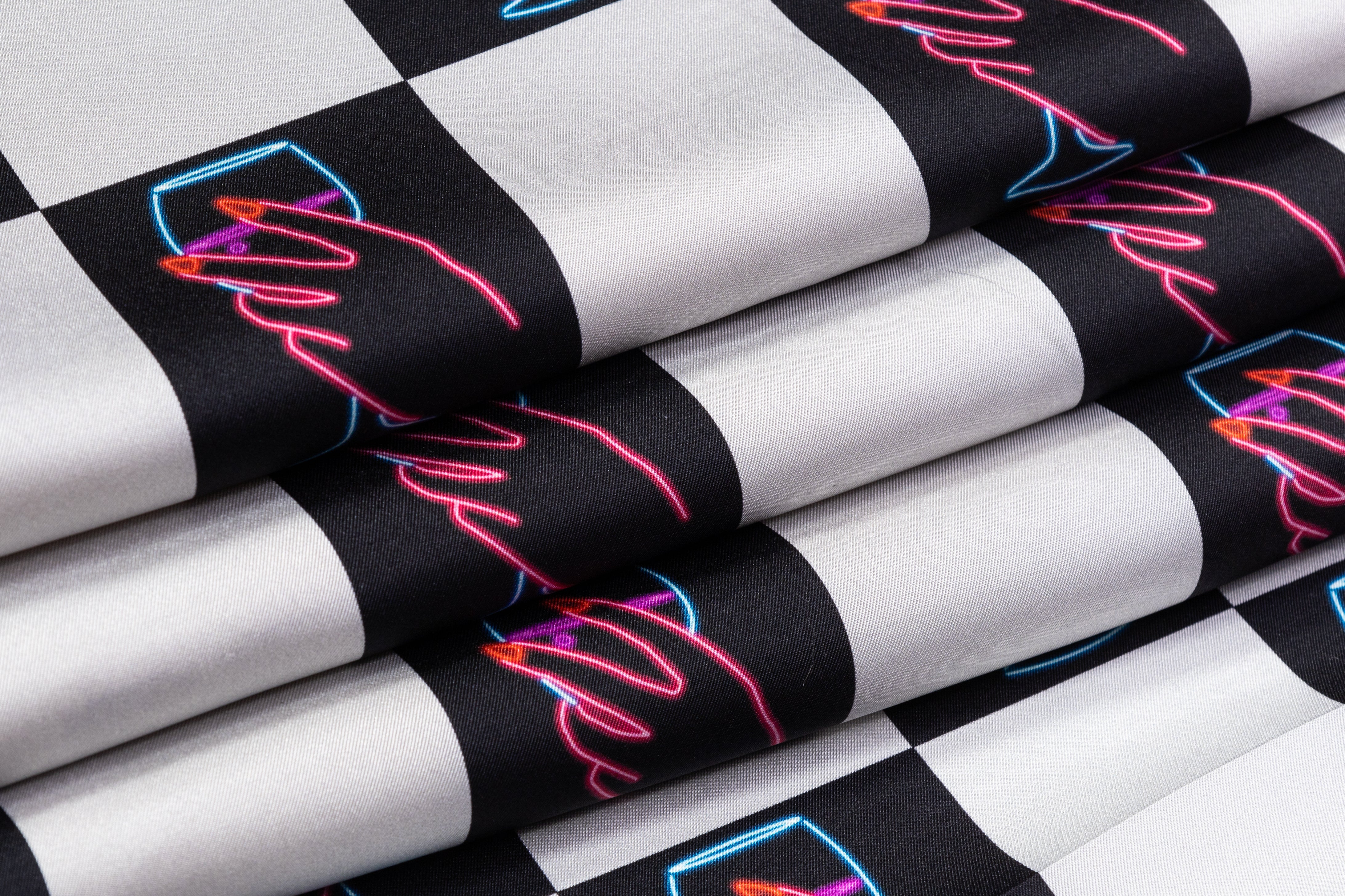 Neon Nights Italian Silk Twill - Multicolor