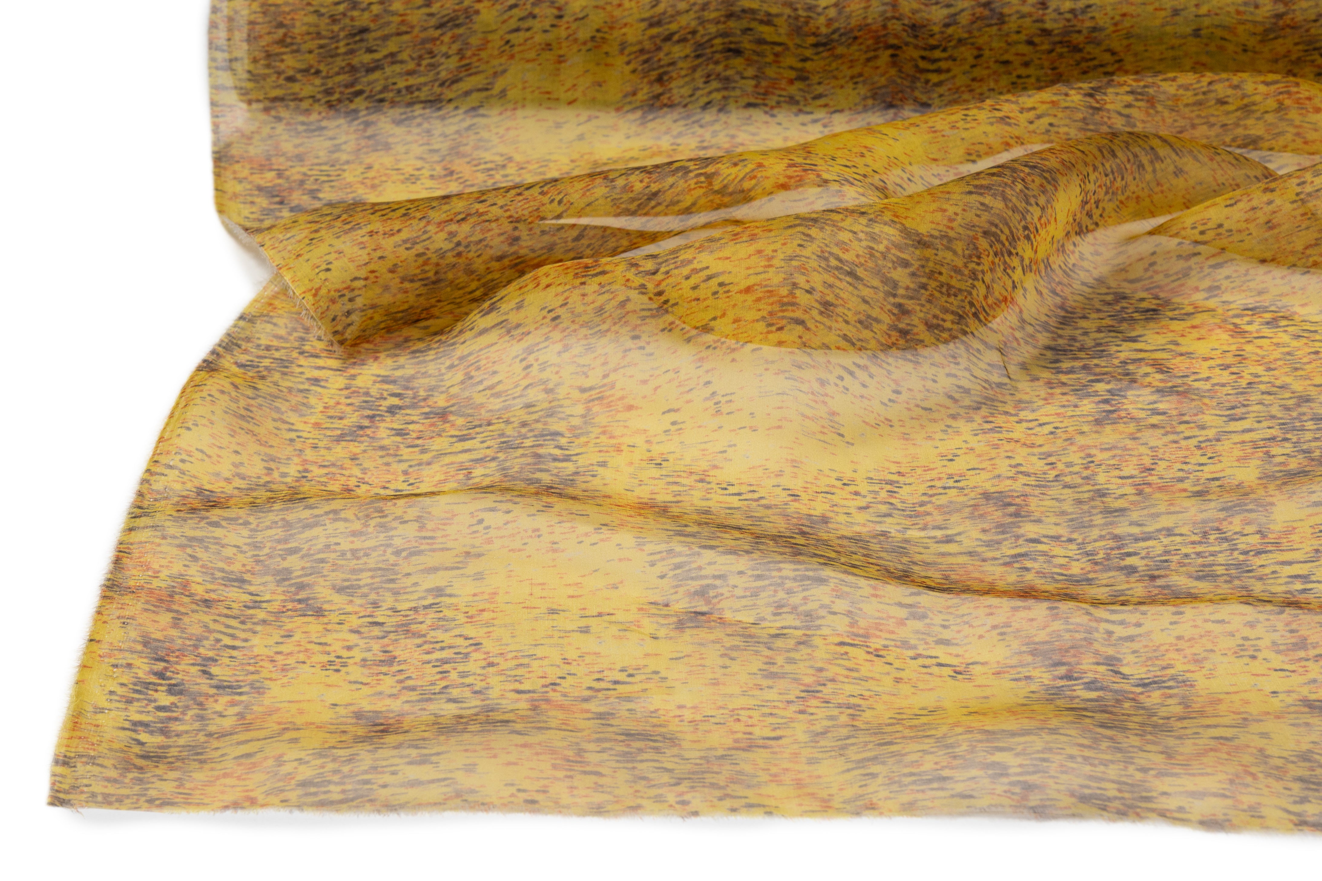 Abstract Silk Organza - Gold
