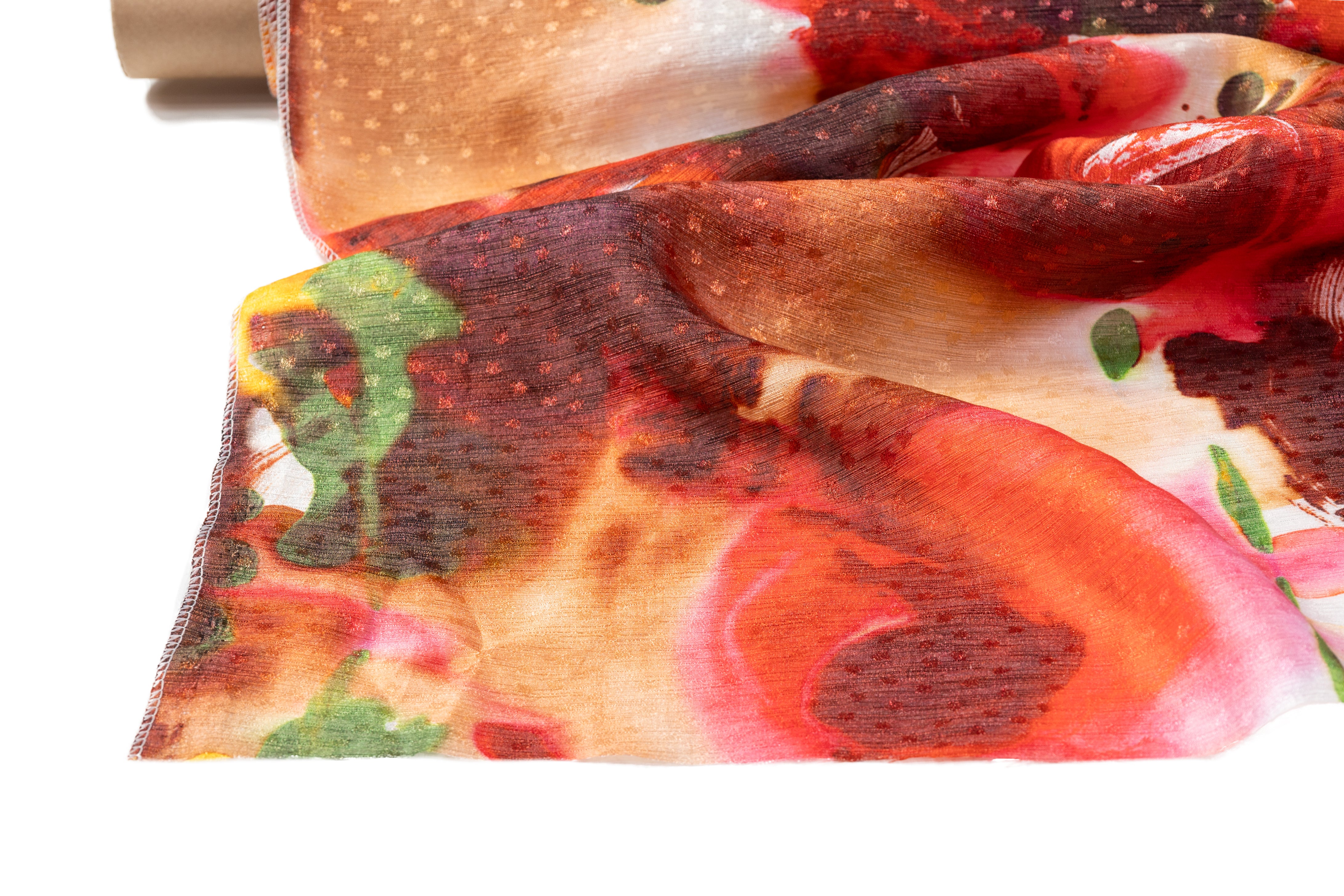 Abstract Italian Viscose Poly Blend - Multicolor