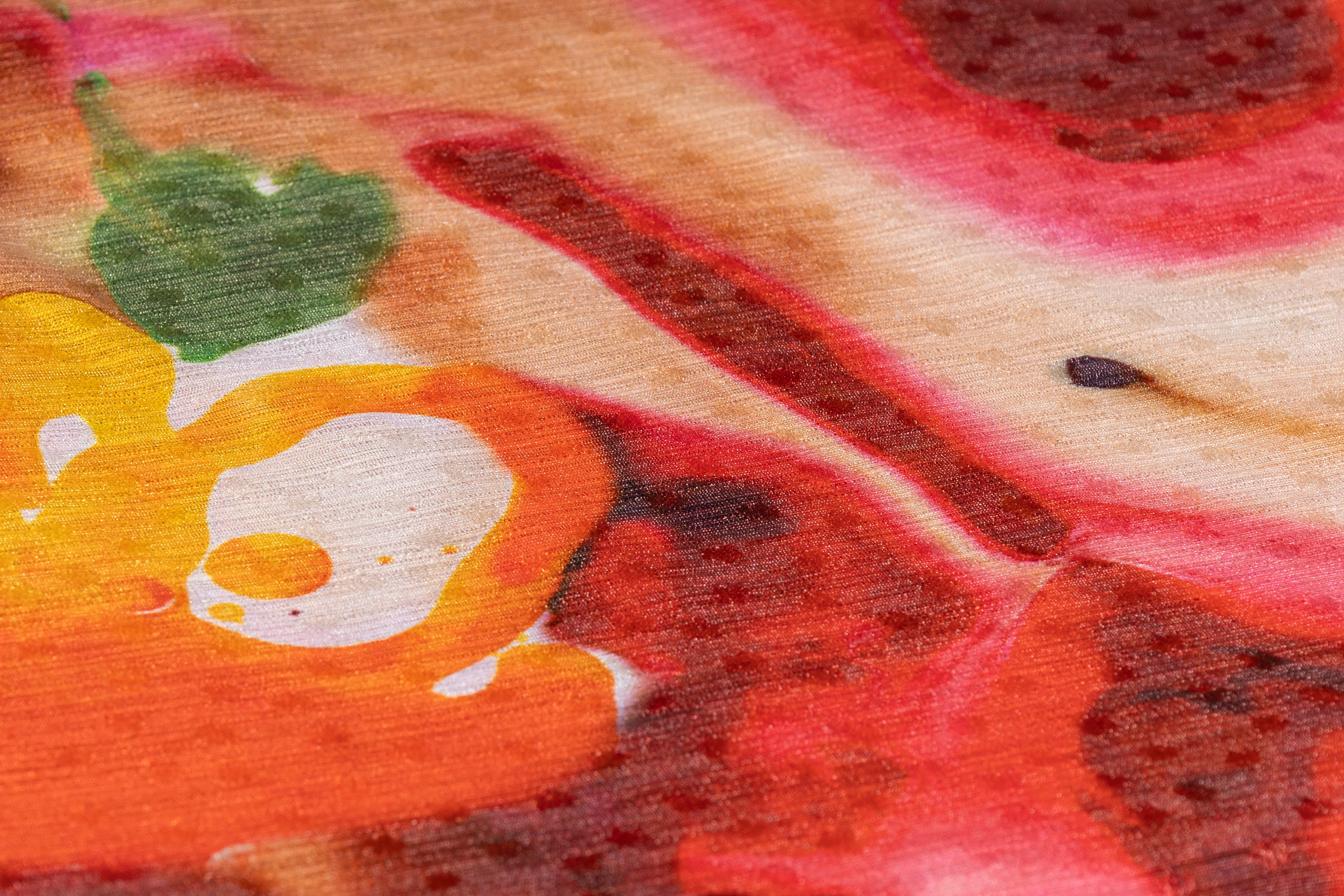 Abstract Italian Viscose Poly Blend - Multicolor