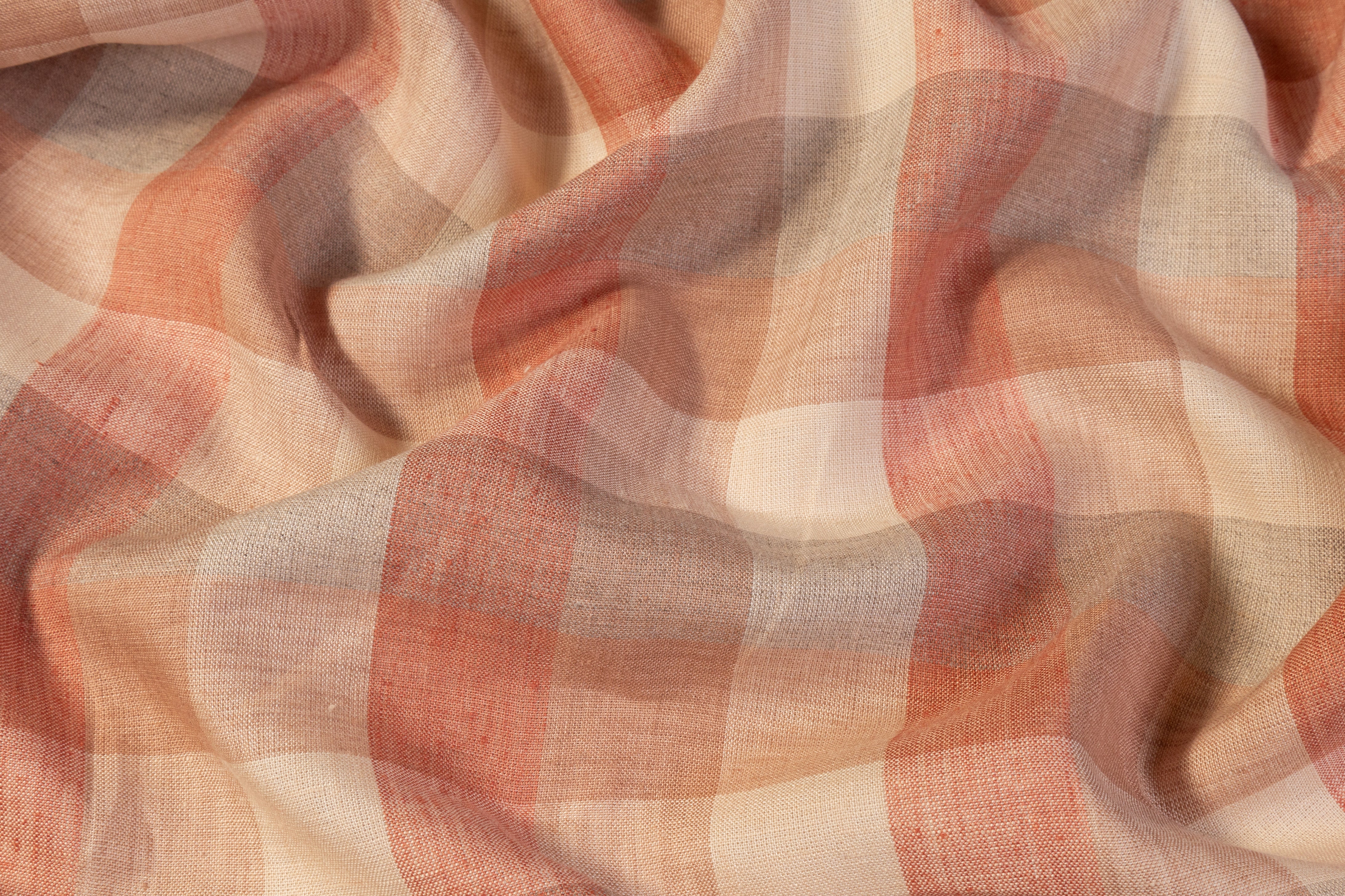 Plaid Italian Linen - Clay