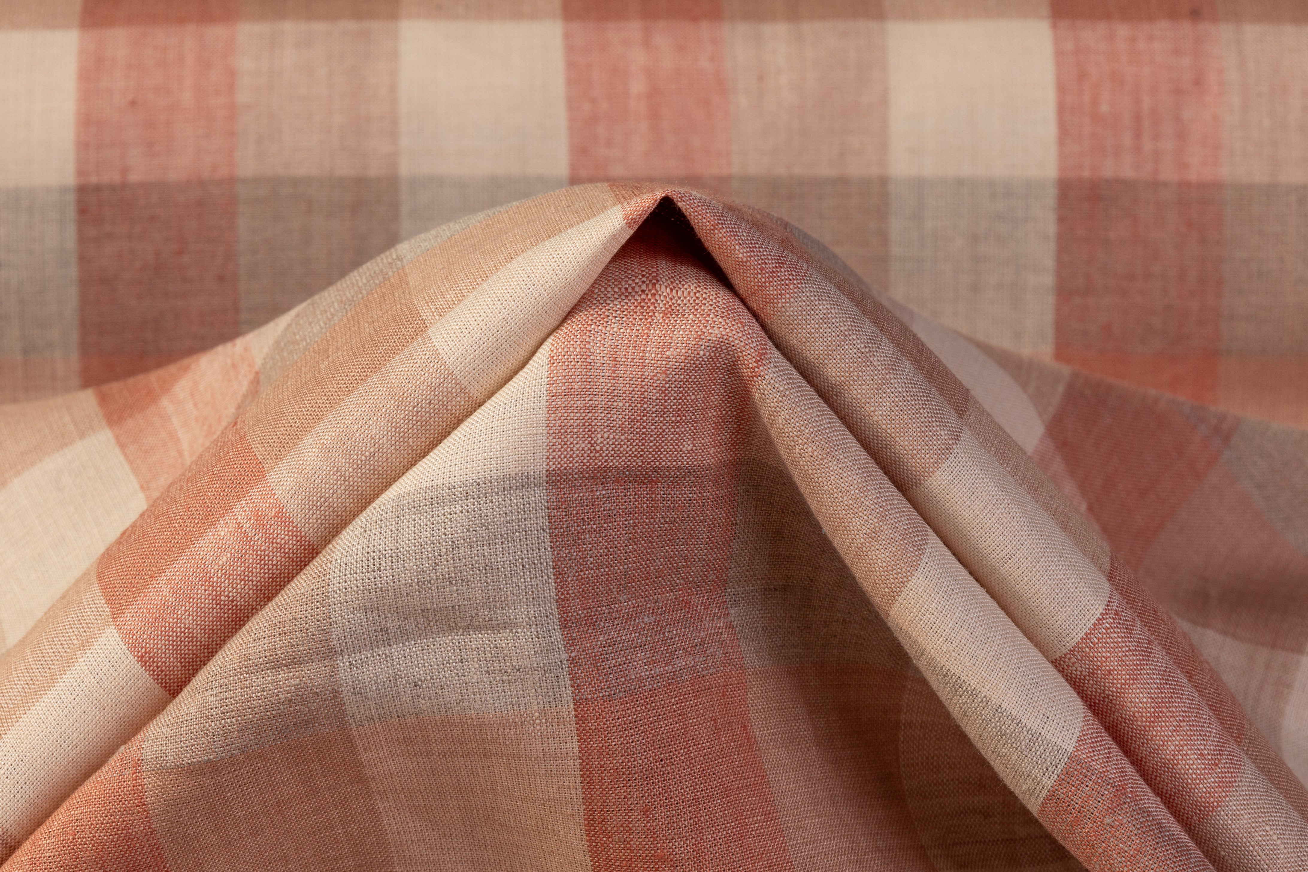 Plaid Italian Linen - Clay