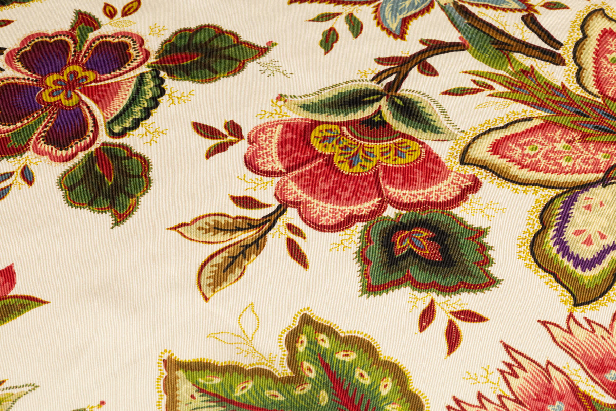 Floral Italian Silk Twill - Ivory / Multicolor