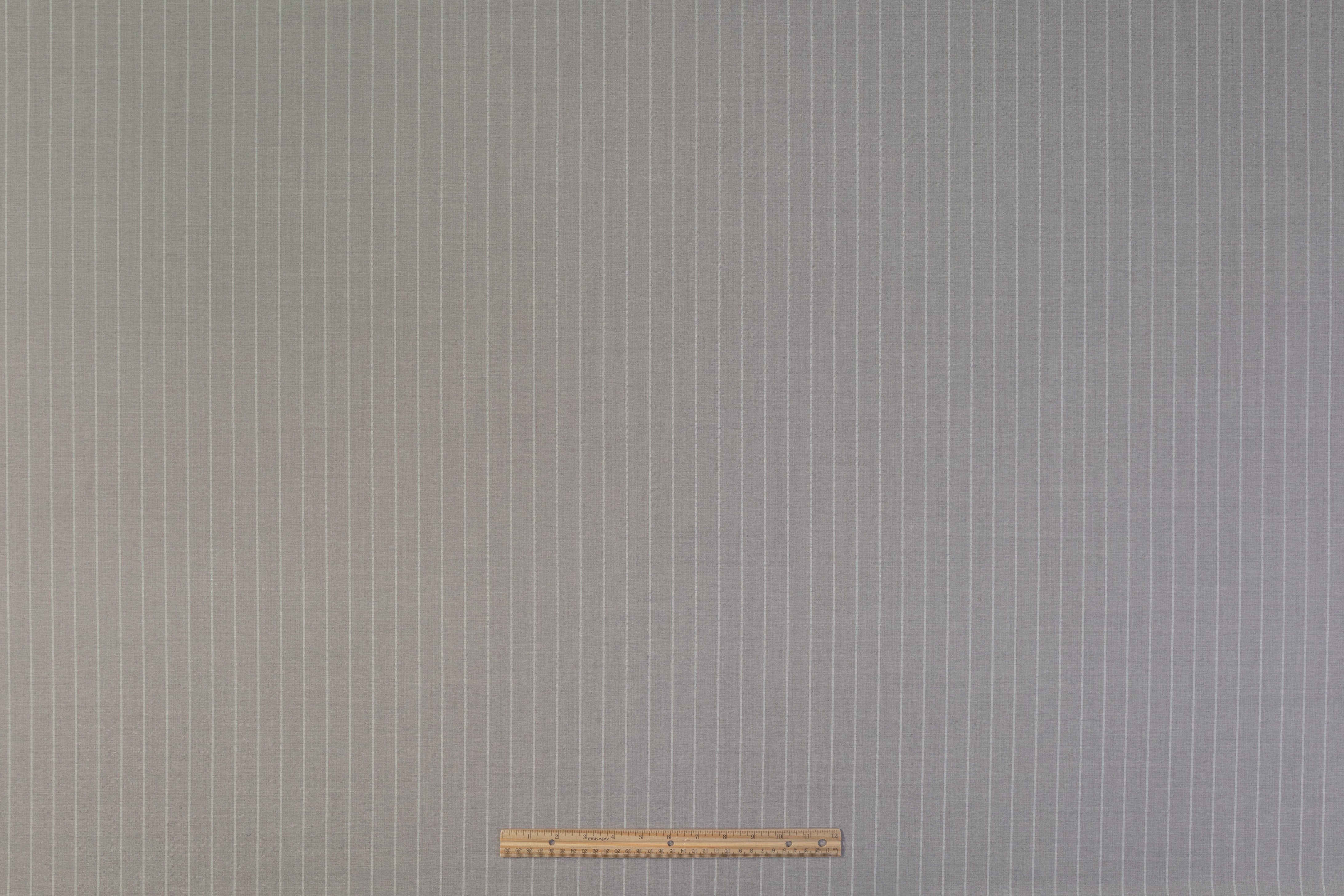 Vitale Barberis Canonico - Striped Italian Wool Suiting - Gray