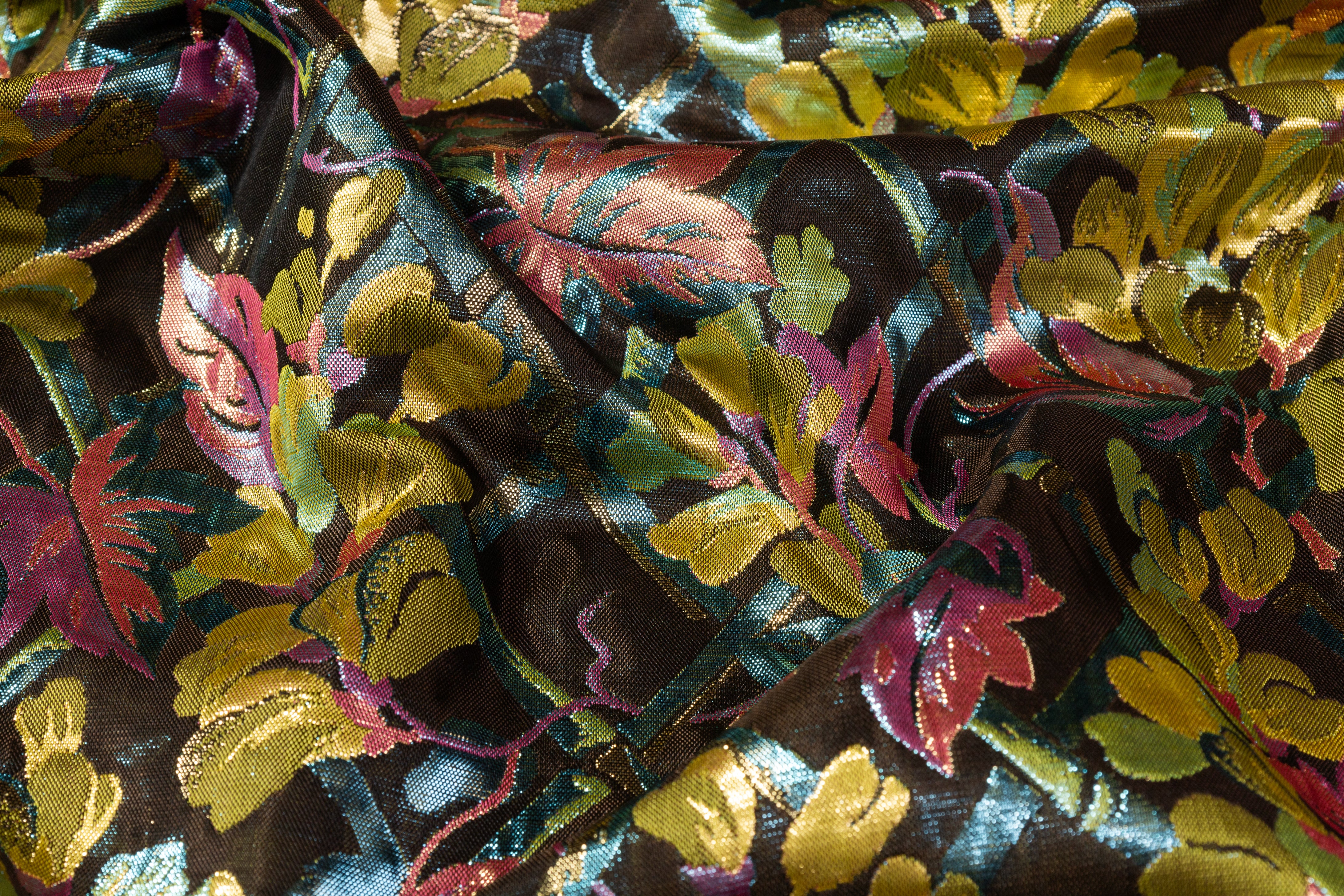 Floral Metallic Italian Brocade - Multicolor
