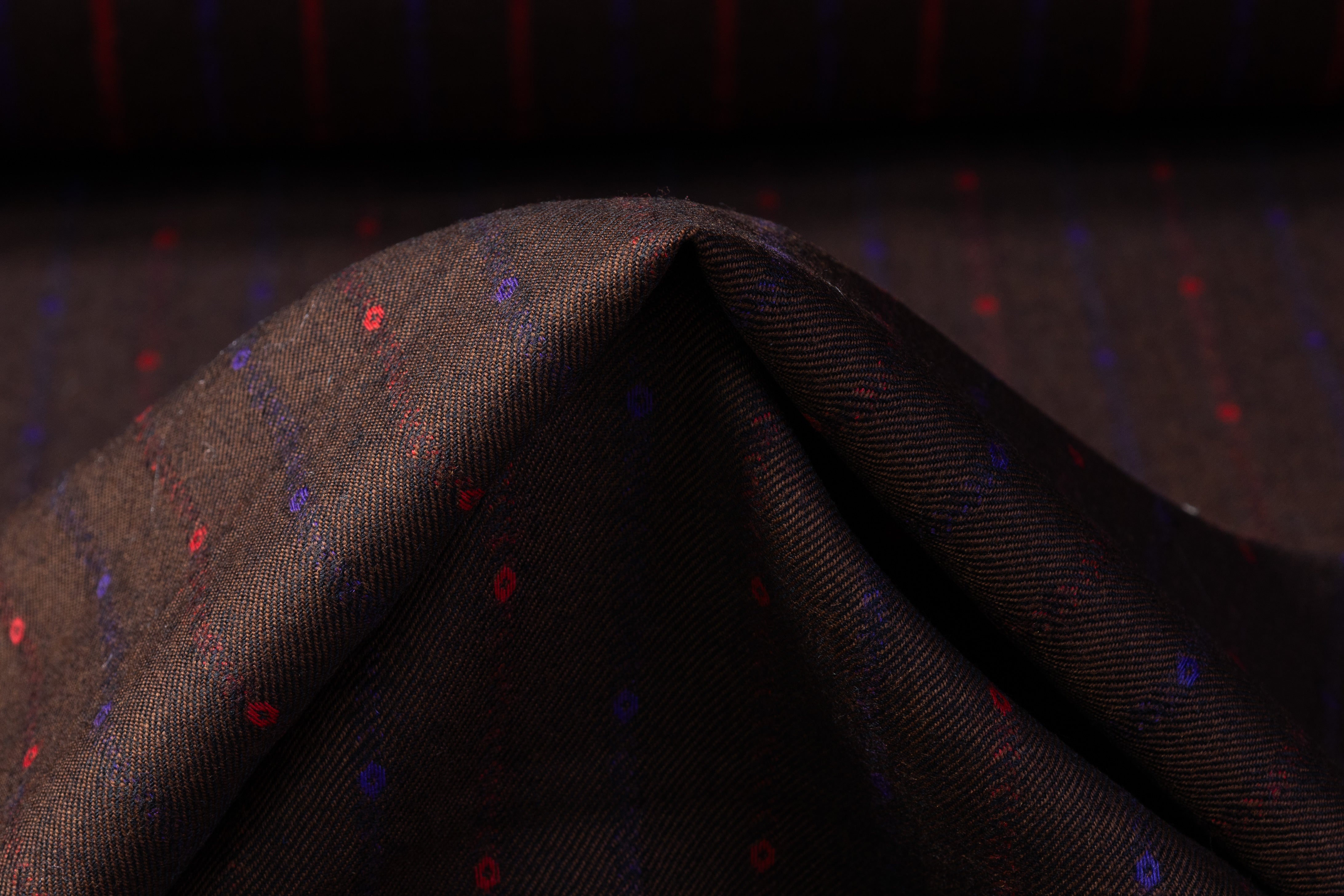 Striped Italian Wool Suiting - Brown