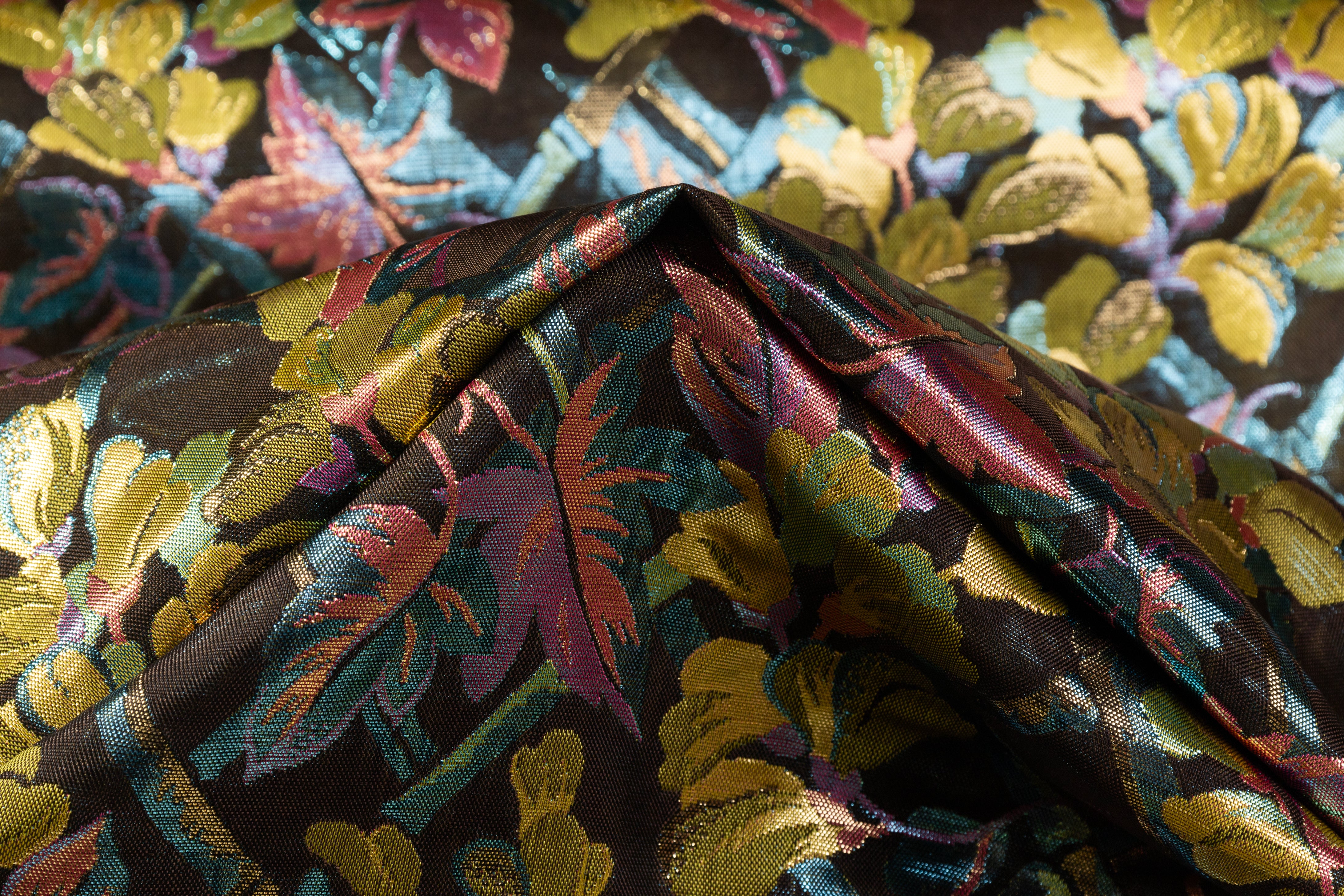 Floral Metallic Italian Brocade - Multicolor