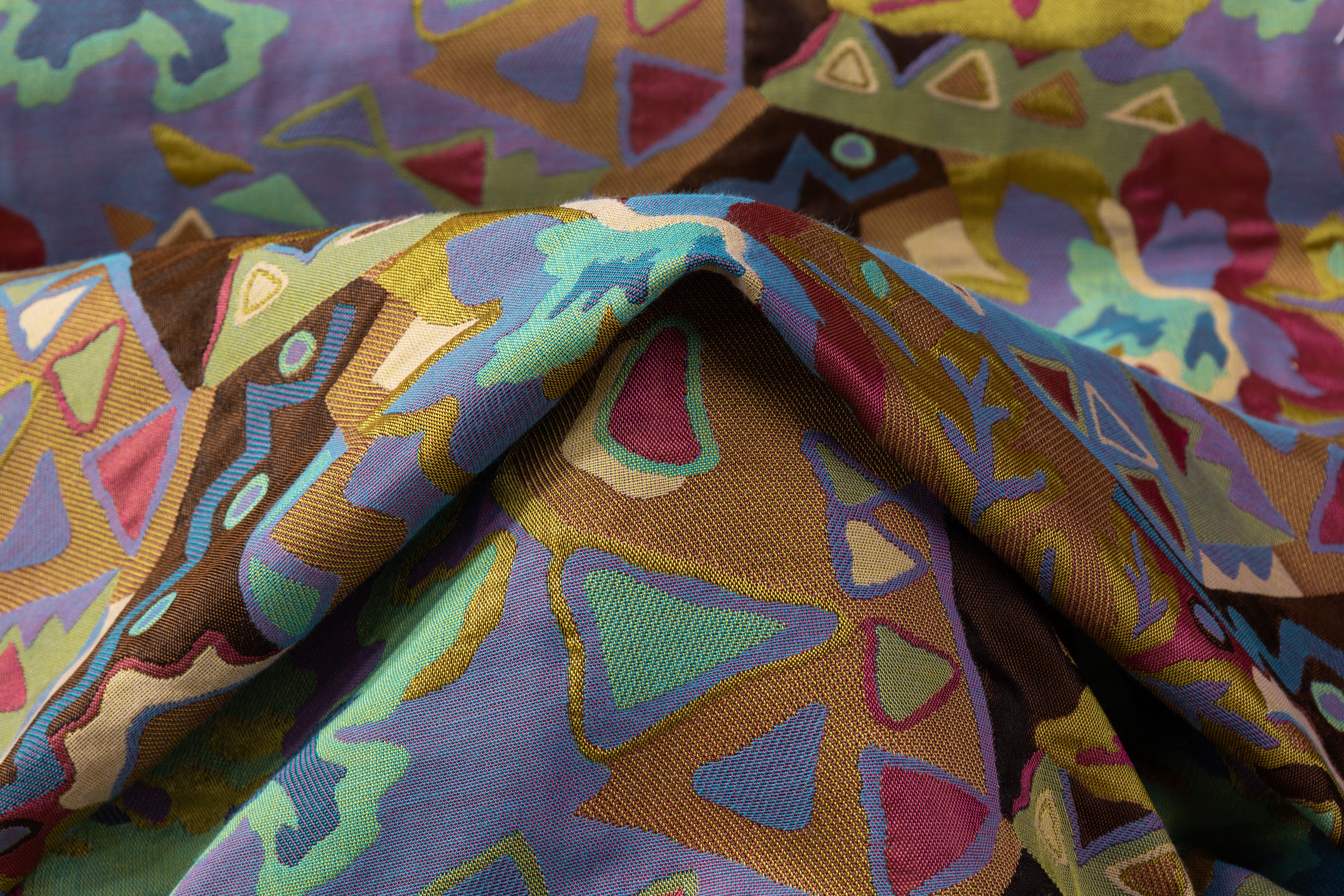 Abstract Iridescent Italian Brocade - Multicolor