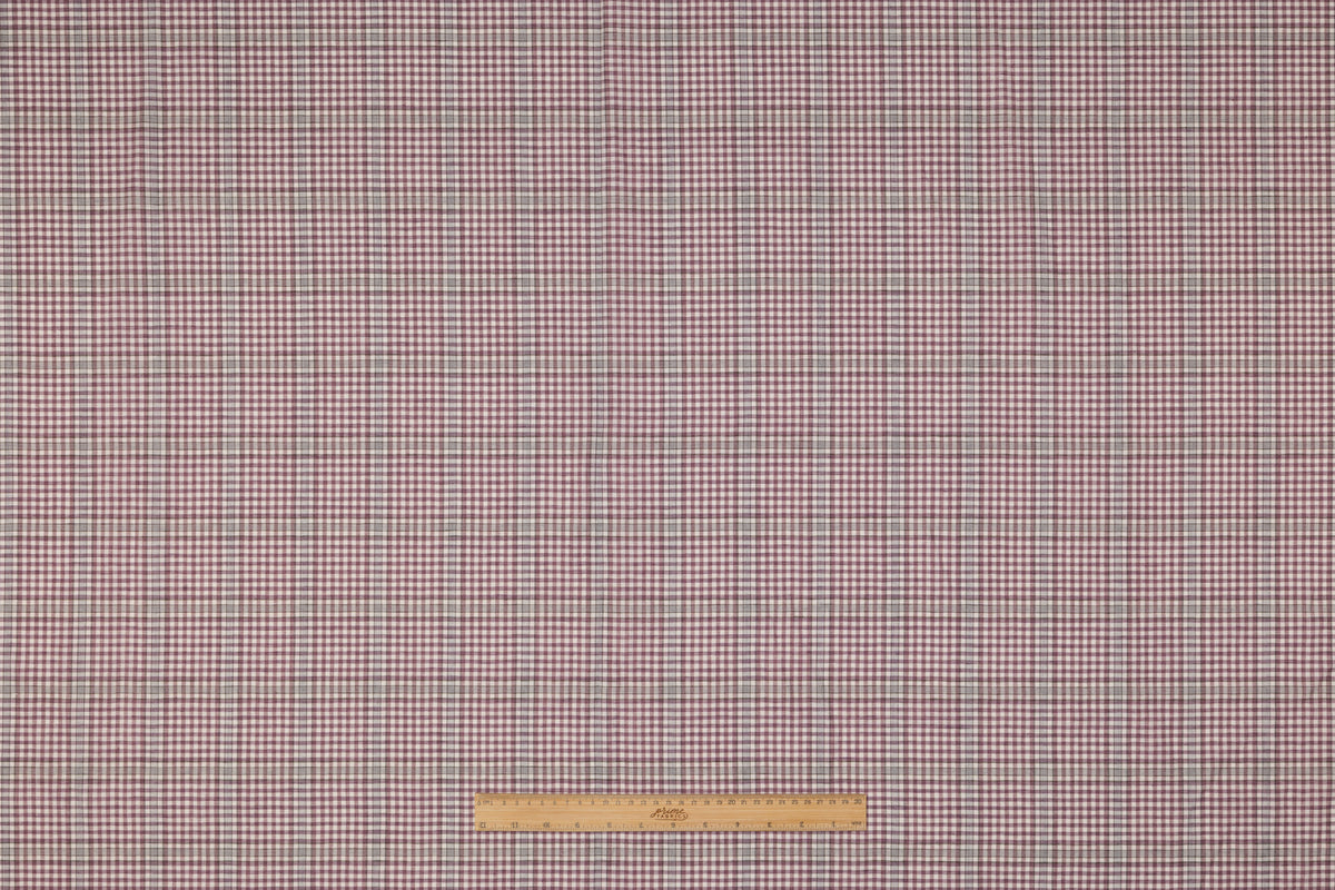 Ermengildo Zegna - Checked Italian Wool Linen Silk Suiting - Mauve / Gray