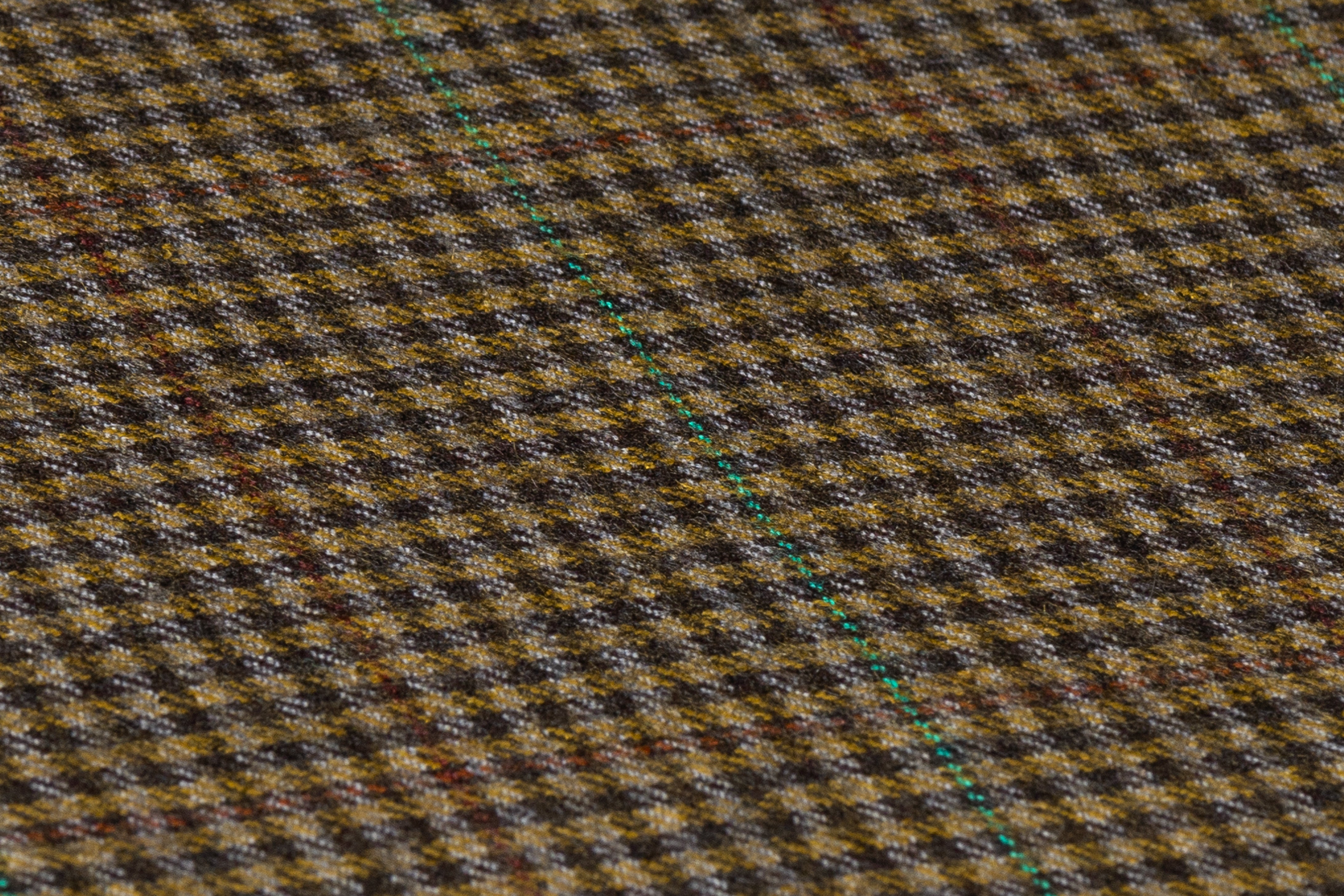 Tollegno - Plaid Italian Wool Suiting - Antique Brass