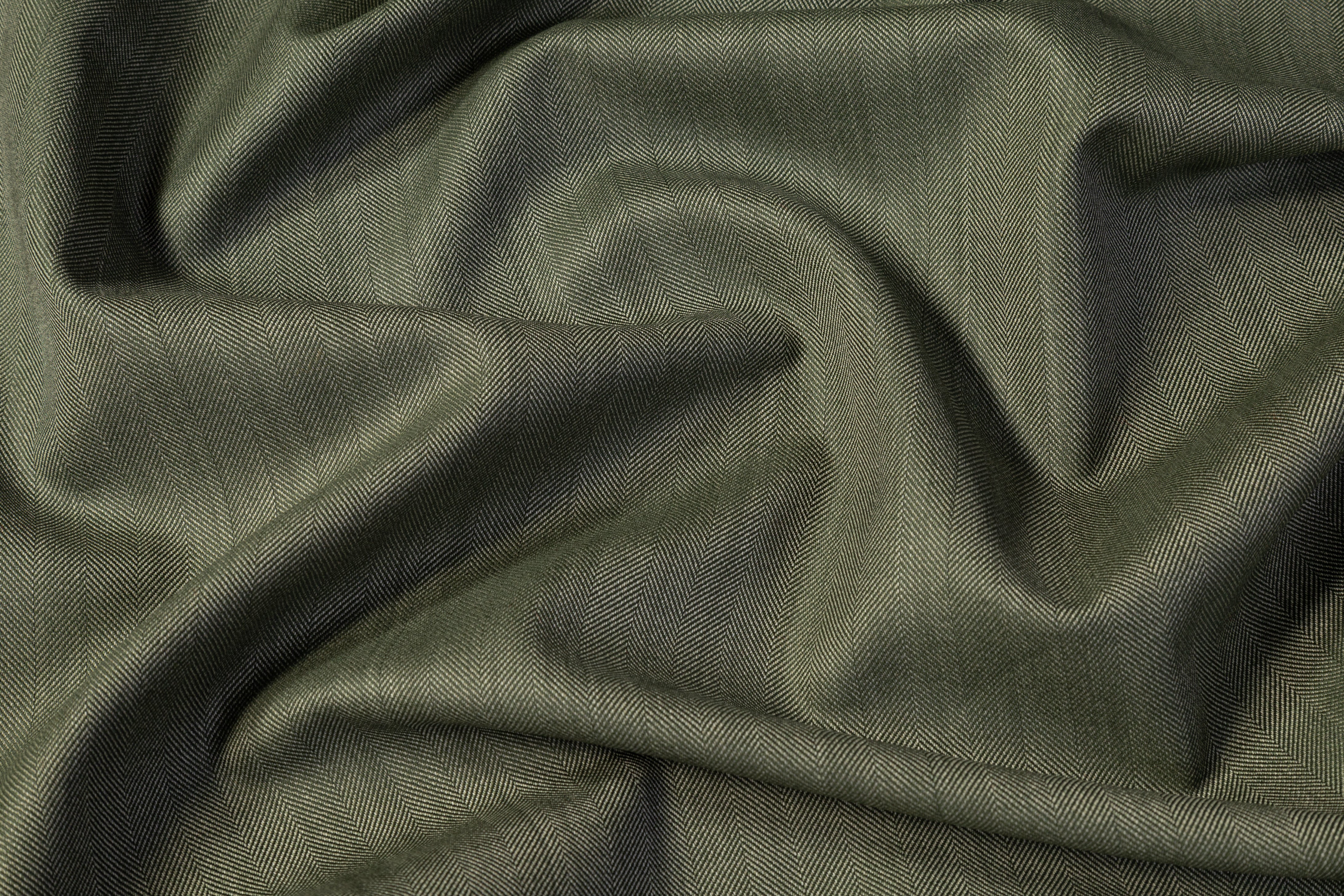 Vitale Barberis Canonico - Herringbone Italian Wool Suiting - Green