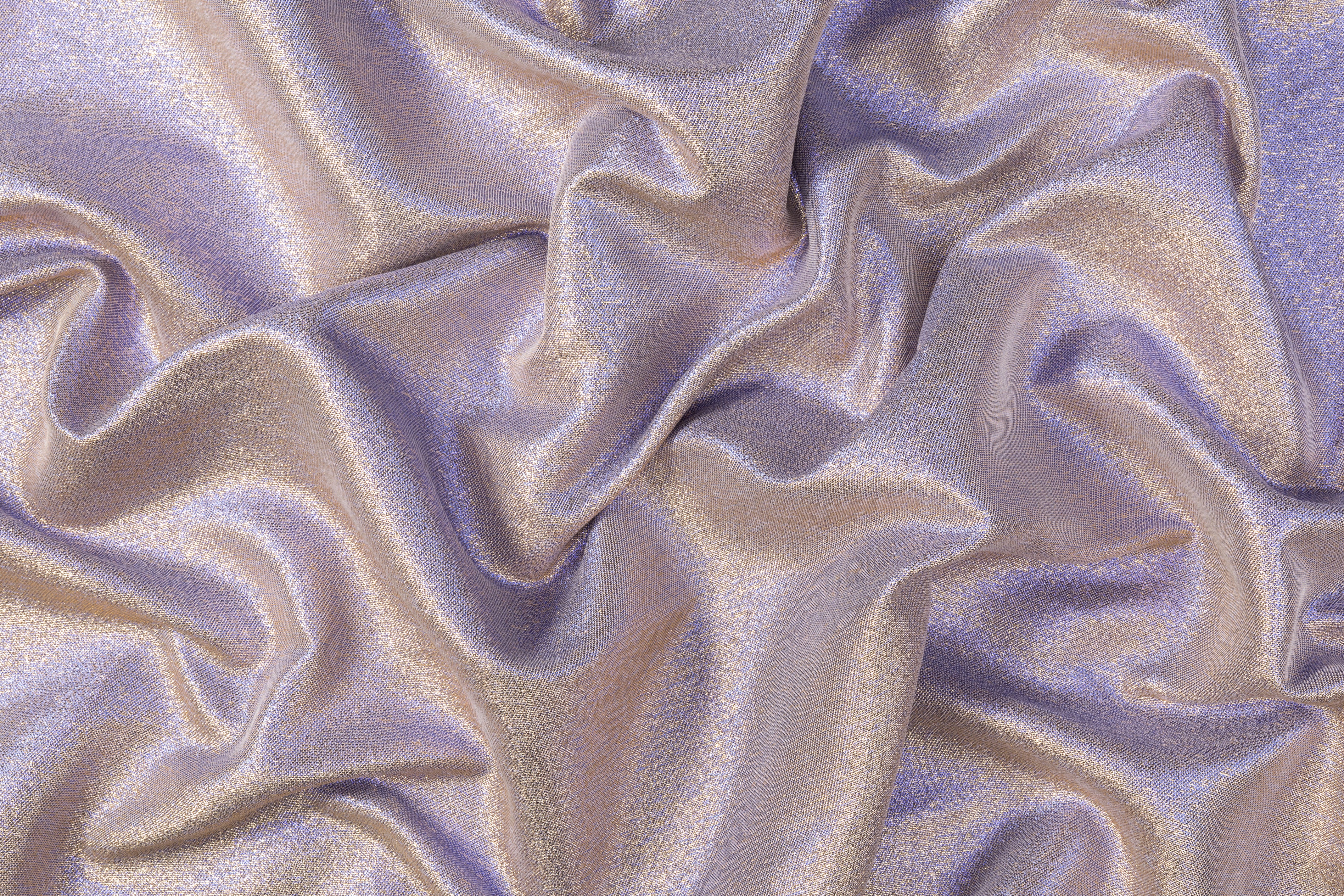 Iridescent Metallic Brocade - Purple / Champagne