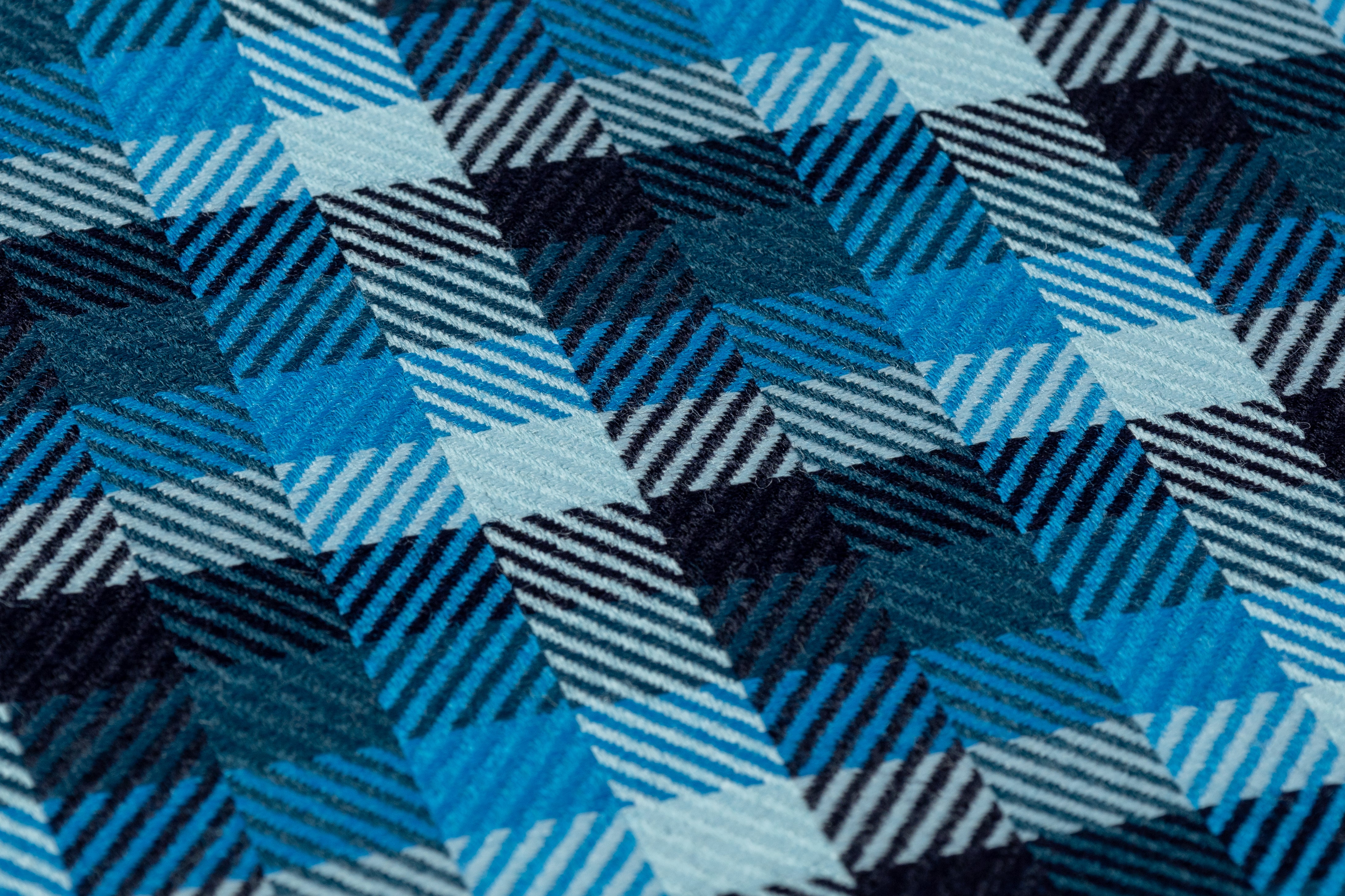 Checked Italian Wool - Teal / Blue