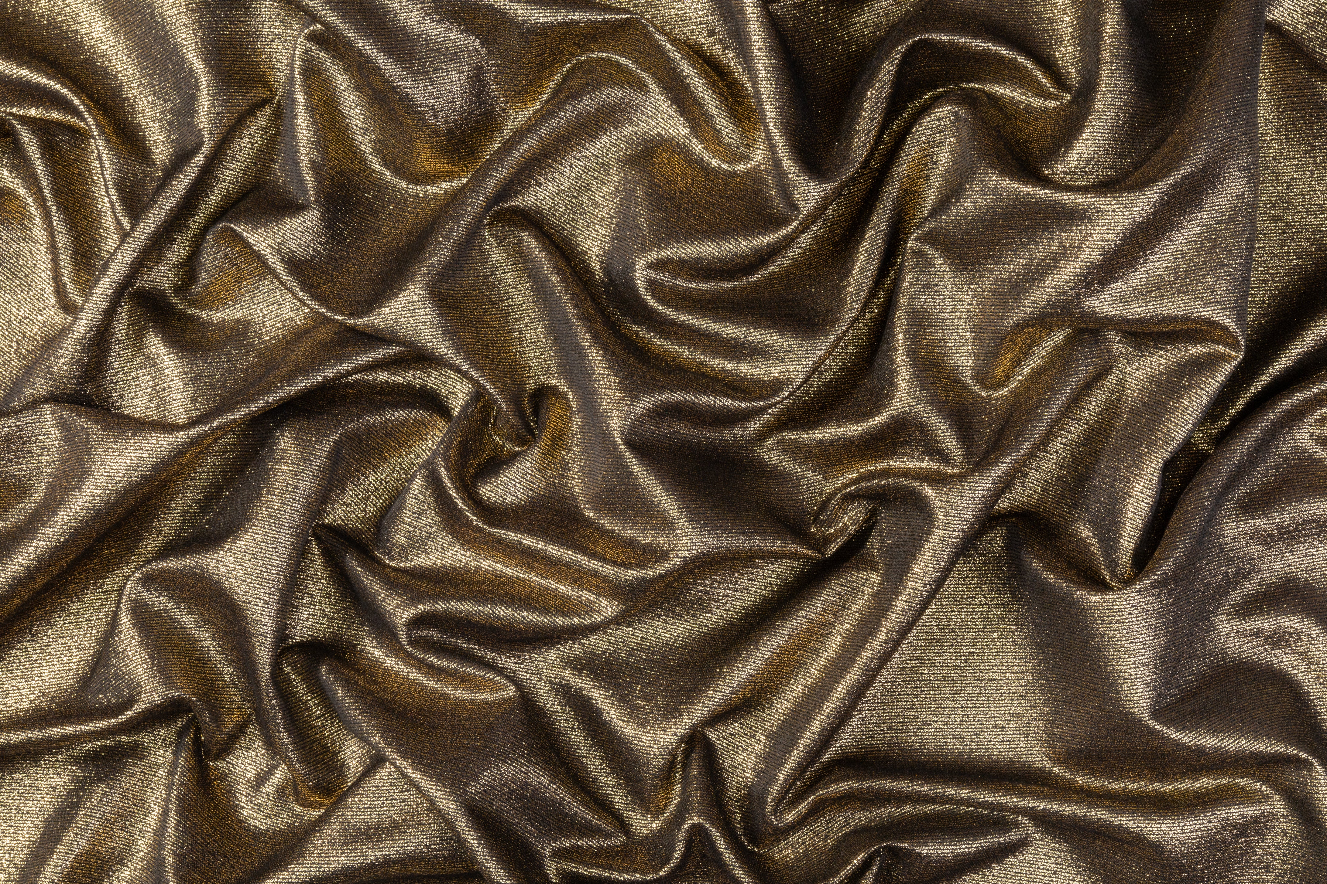Iridescent Metallic Brocade - Black / Gold