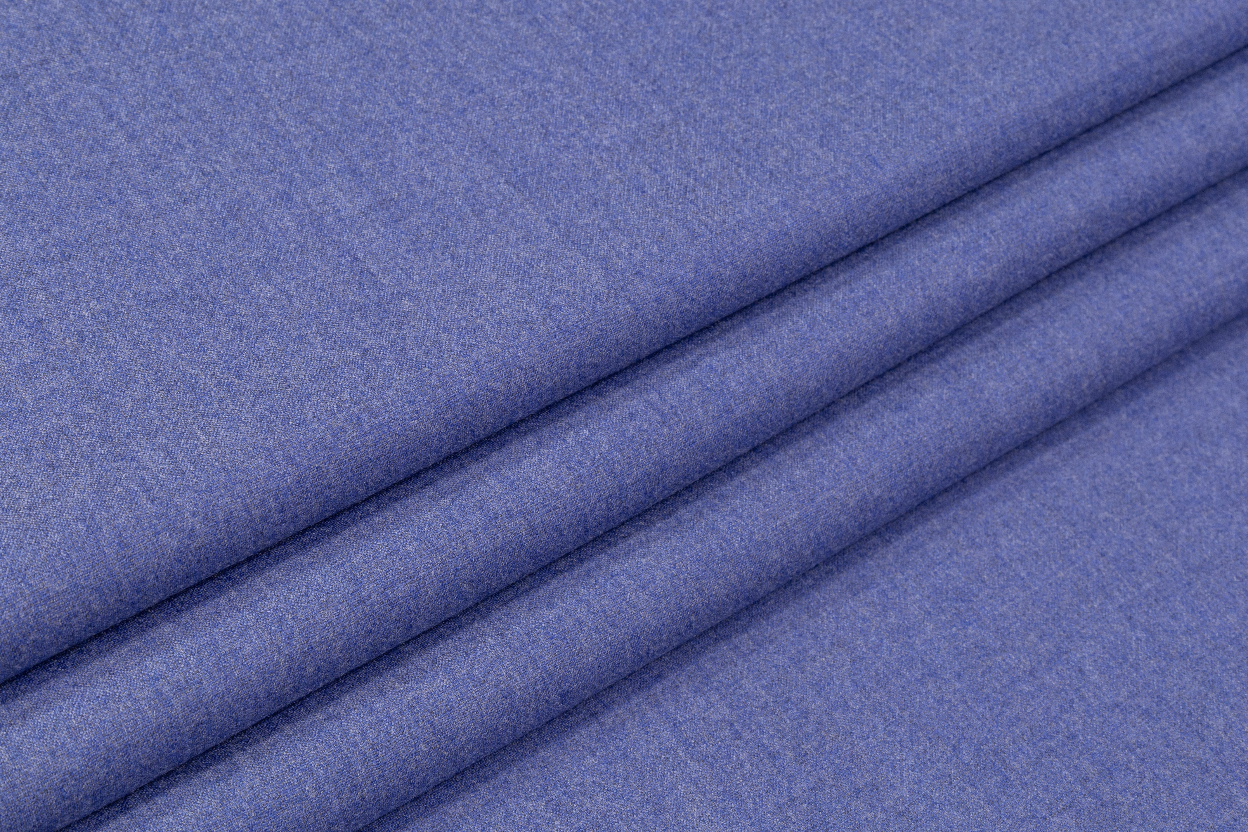 Tollegno - Italian Wool Flannel Suiting - Blue