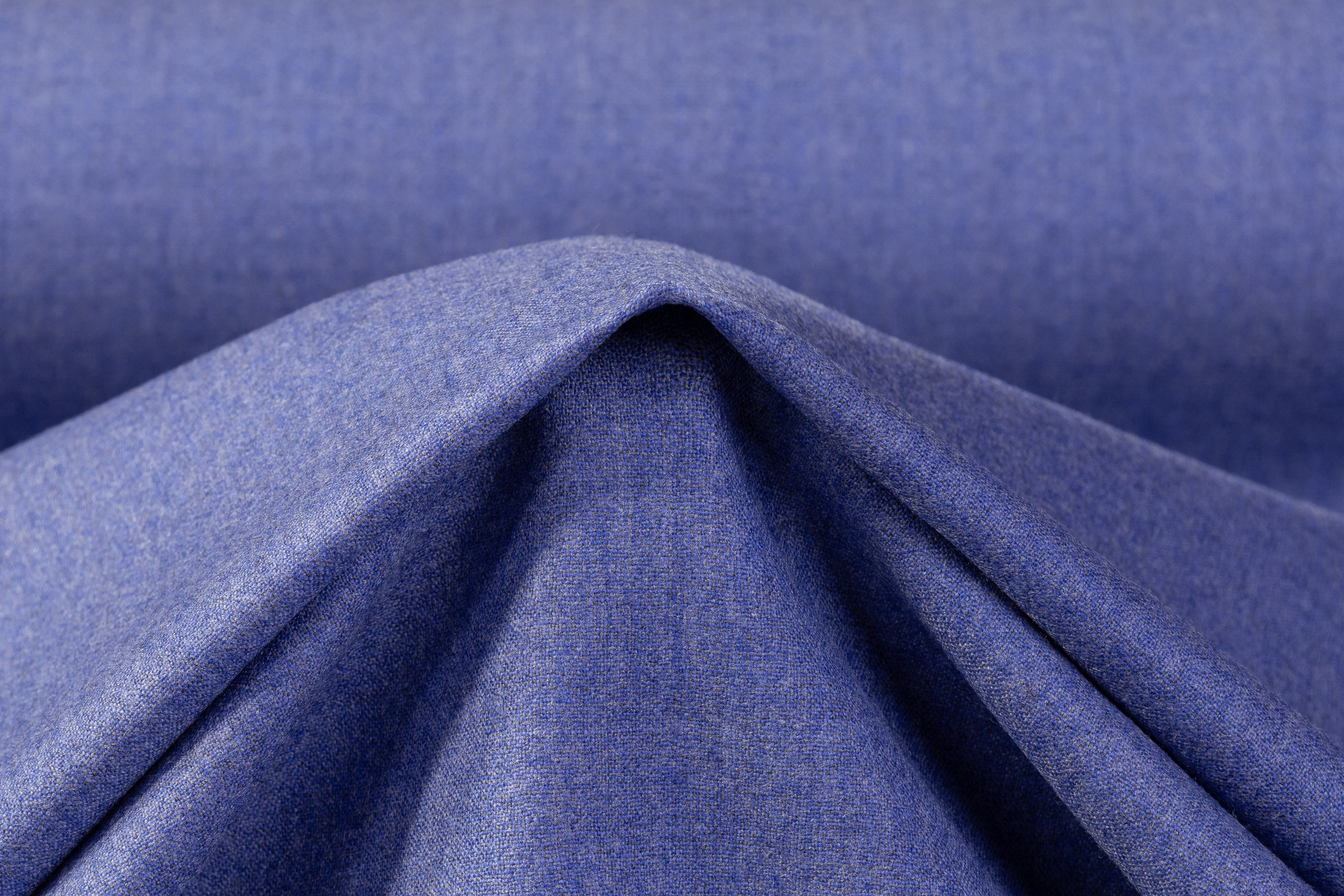 Tollegno - Italian Wool Flannel Suiting - Blue