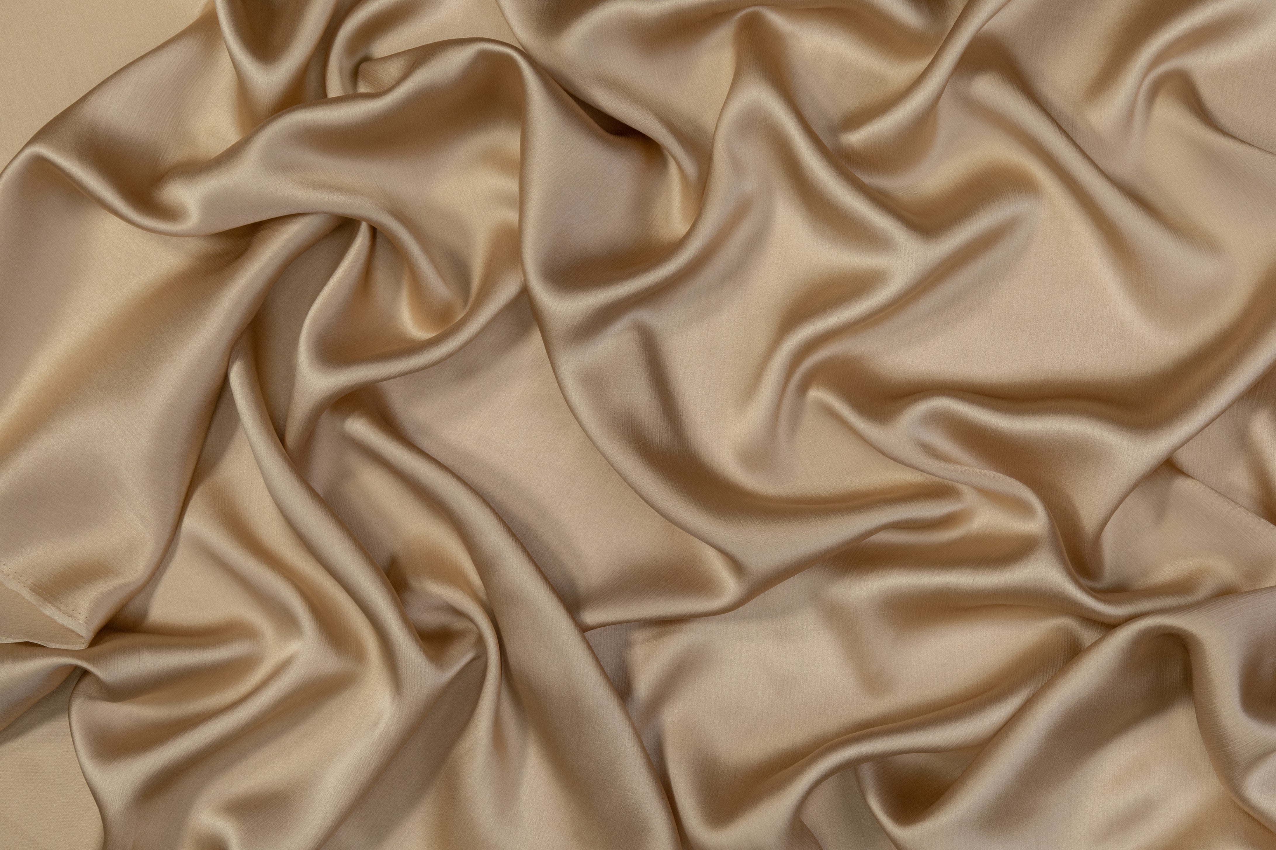 Textured Silk Charmeuse - Beige
