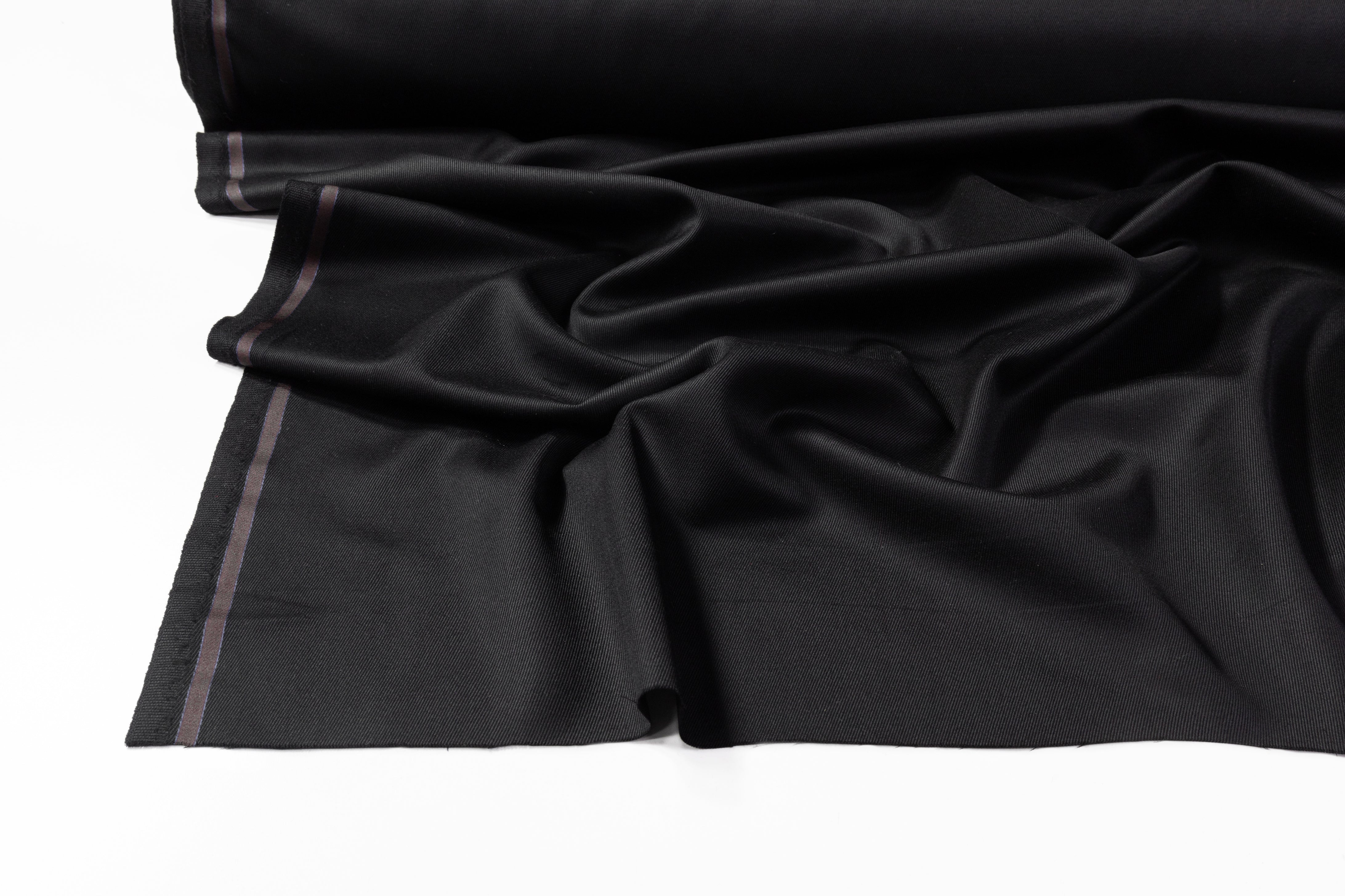 Vitale Barberis Canonico - Italian Wool Gabardine Suiting - Black