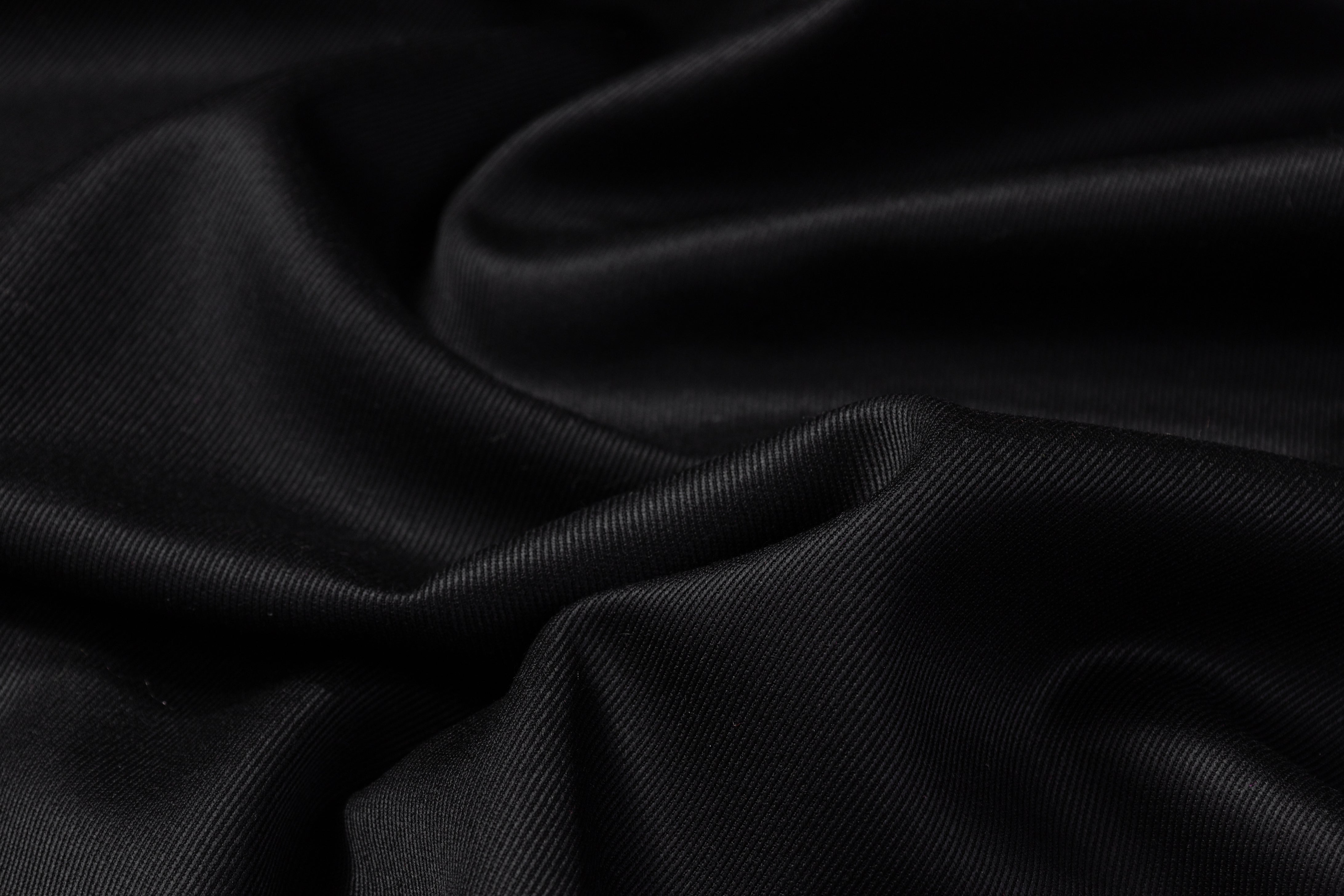 Vitale Barberis Canonico - Italian Wool Gabardine Suiting - Black