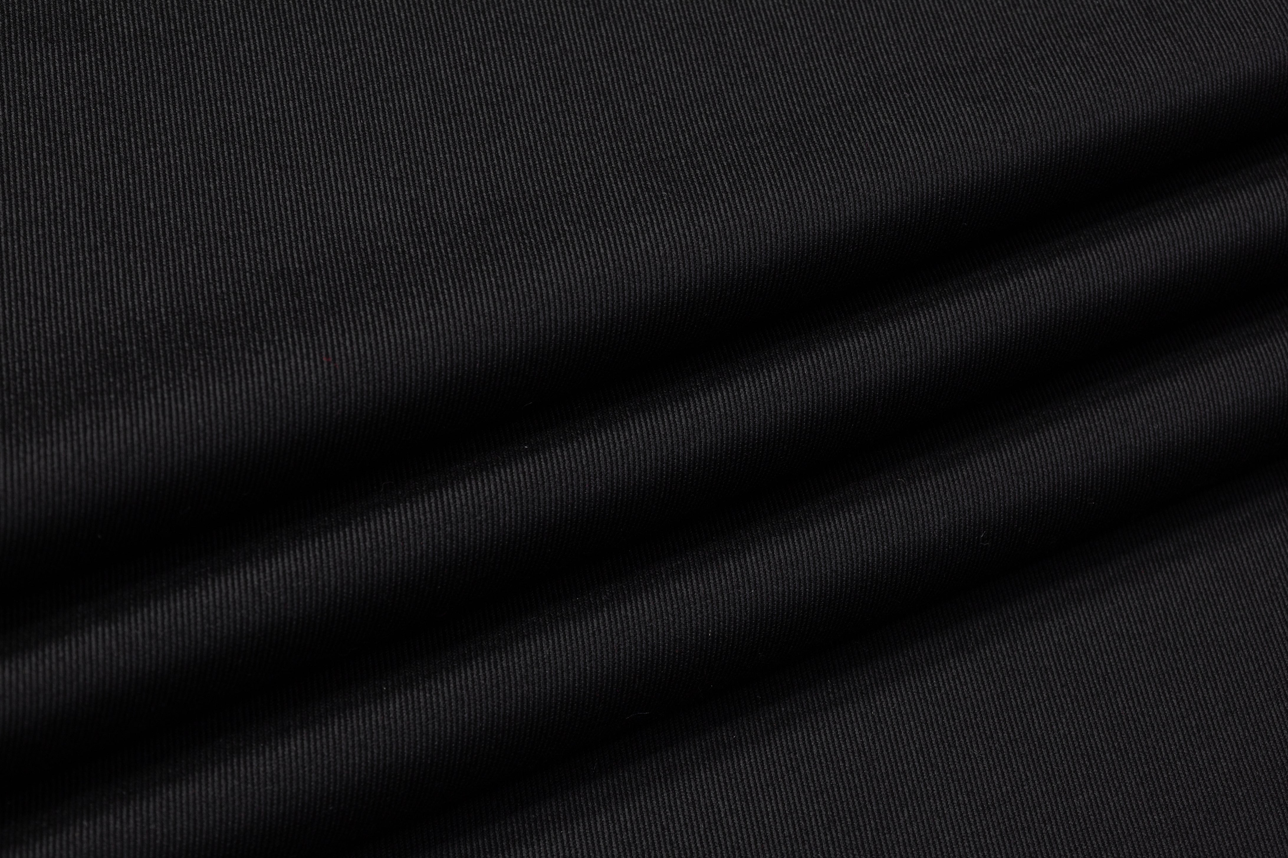 Vitale Barberis Canonico - Italian Wool Gabardine Suiting - Black