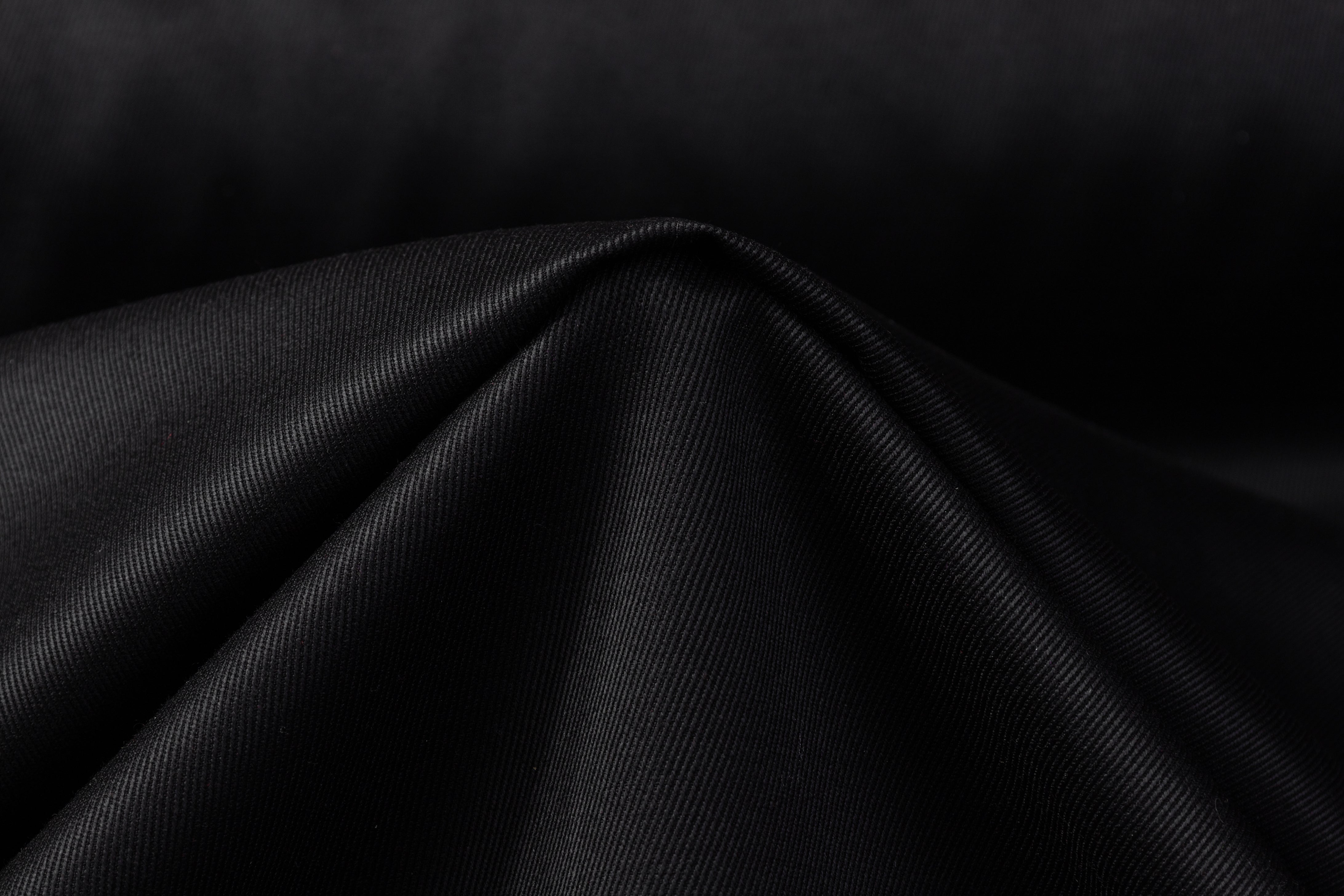 Vitale Barberis Canonico - Italian Wool Gabardine Suiting - Black