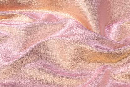 Iridescent Metallic Brocade - Pink / Gold