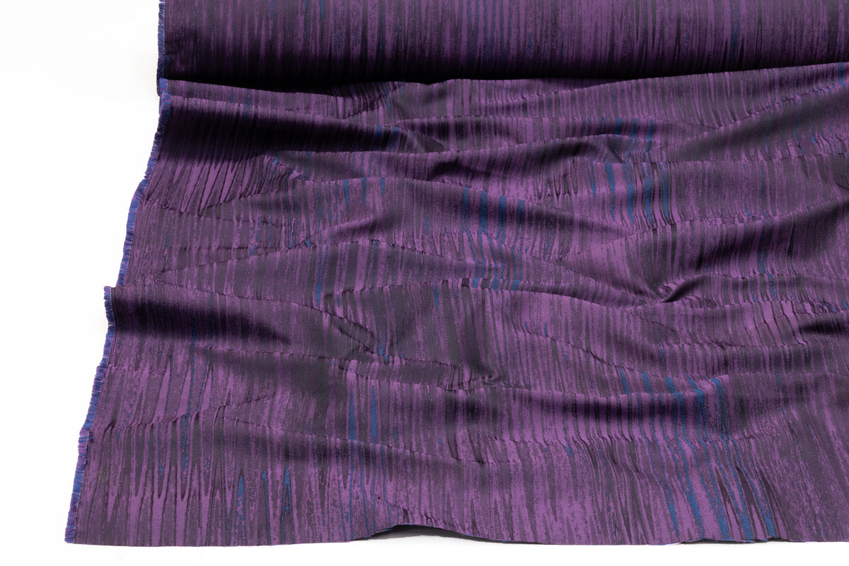 Streaked Italian Brocade- Purple / Blue