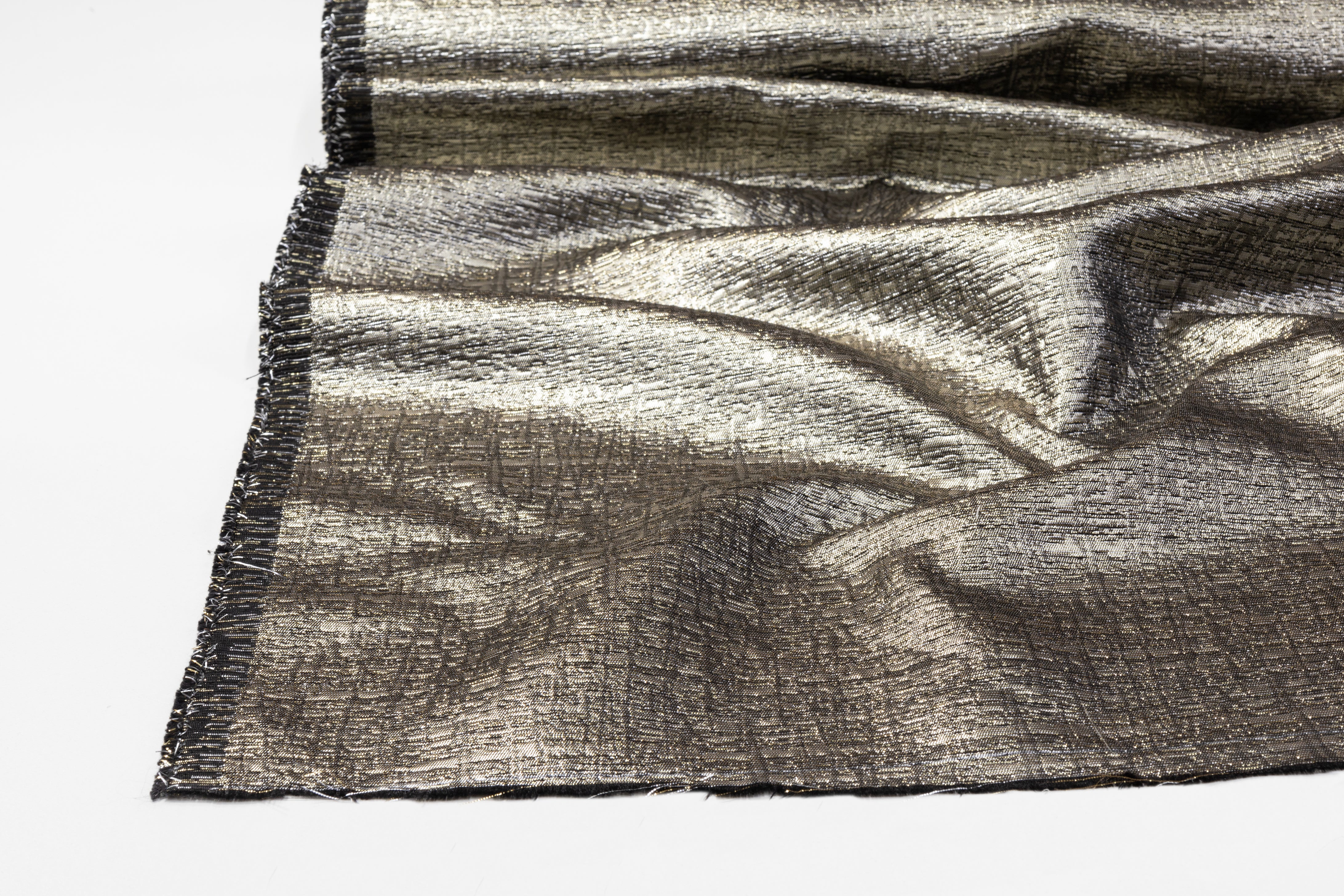 Textured Metallic Brocade - Taupe