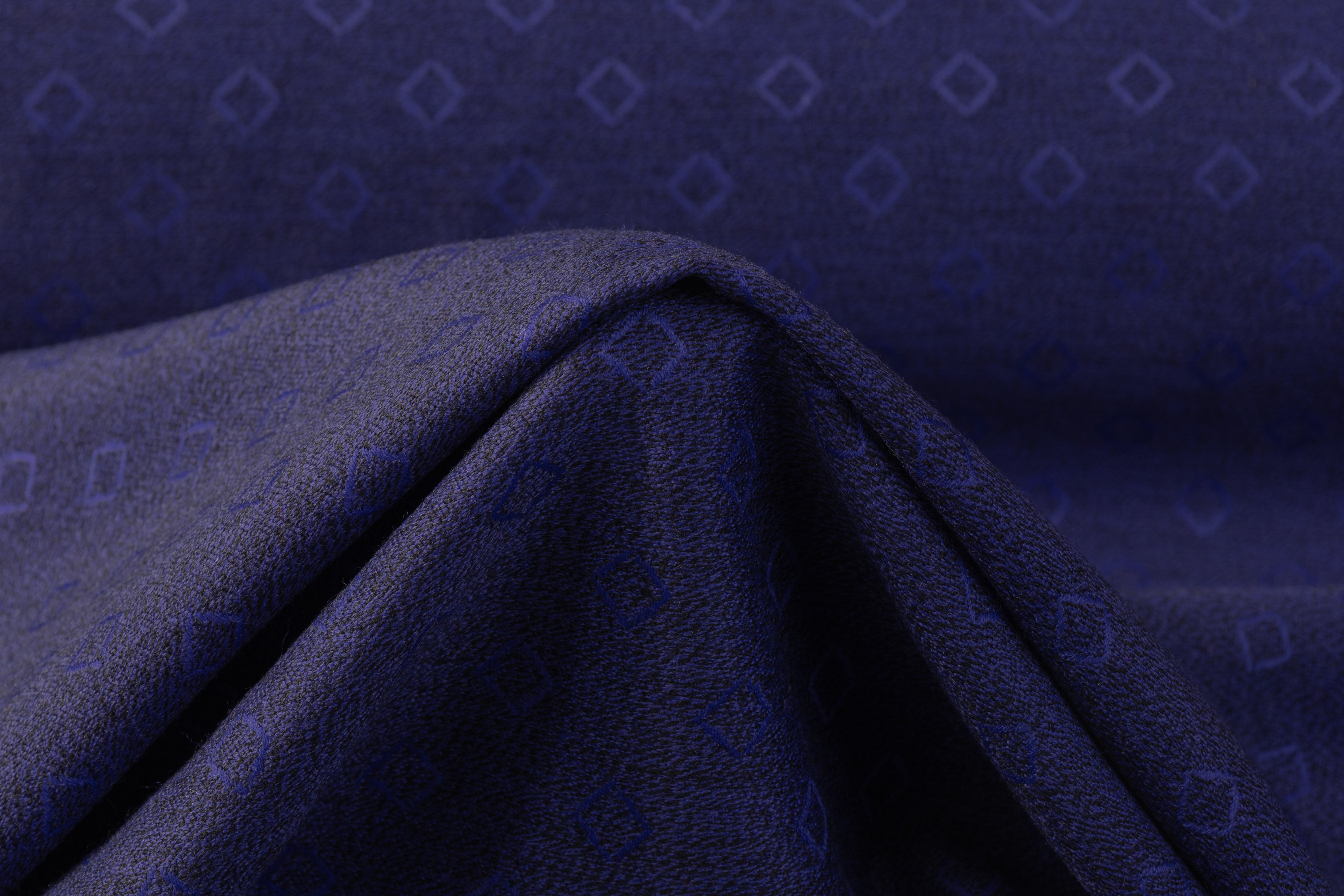 Diamond Italian Wool Suiting - Purple