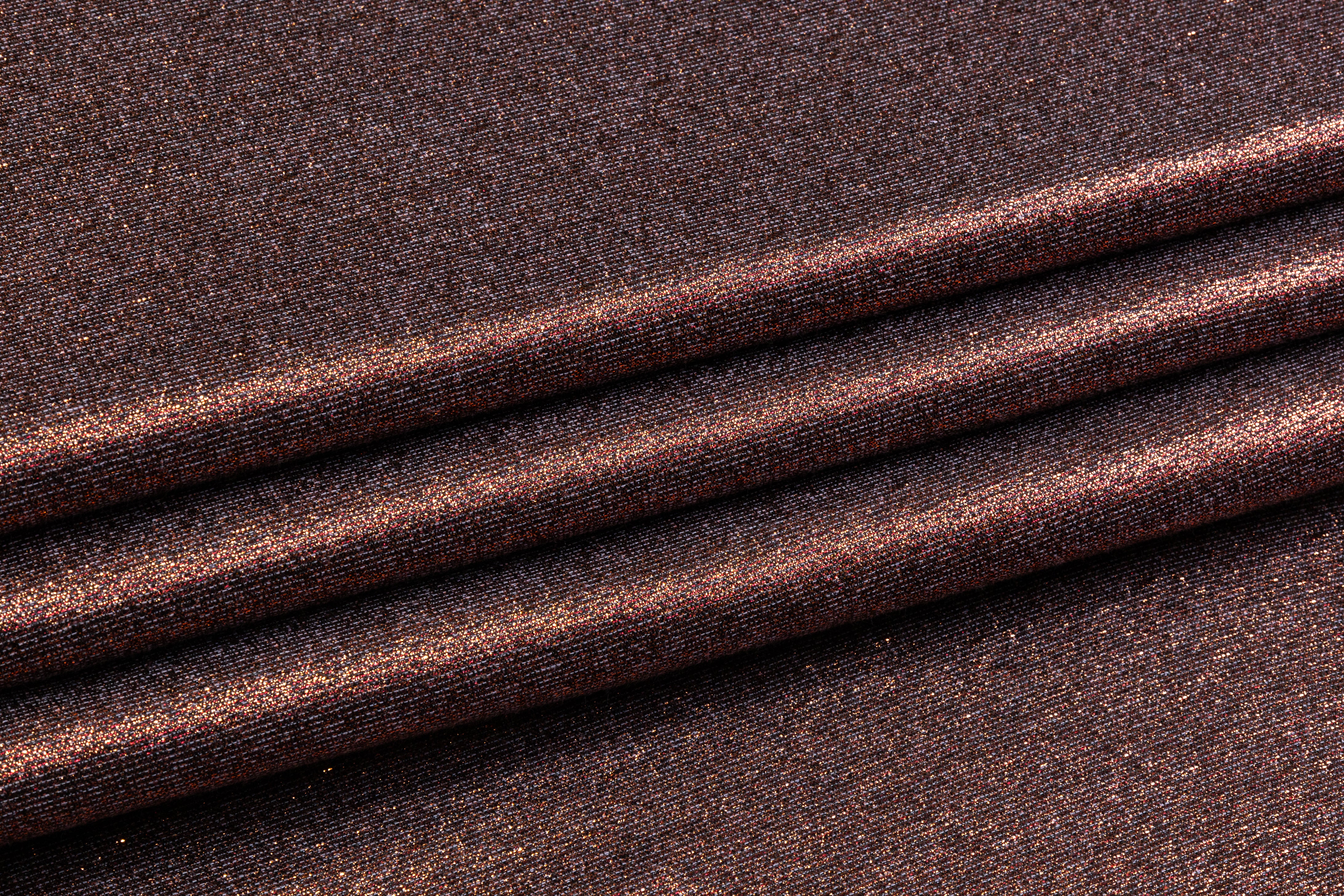 Iridescent Metallic Brocade - Copper / Gray